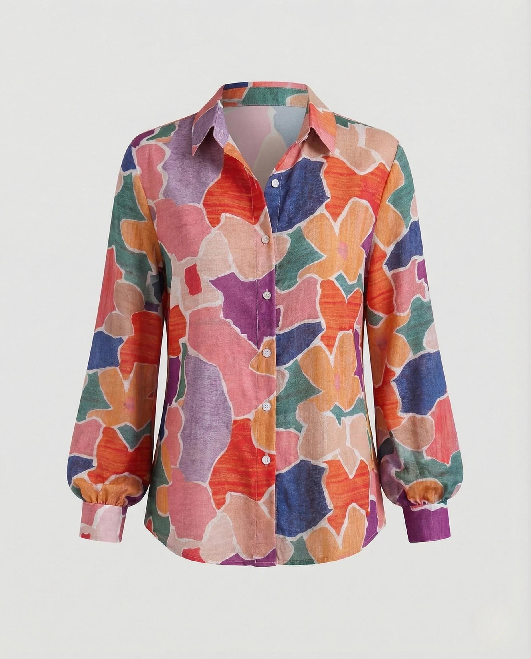Damen Hemdbluse Blumenprint leicht - Image 6