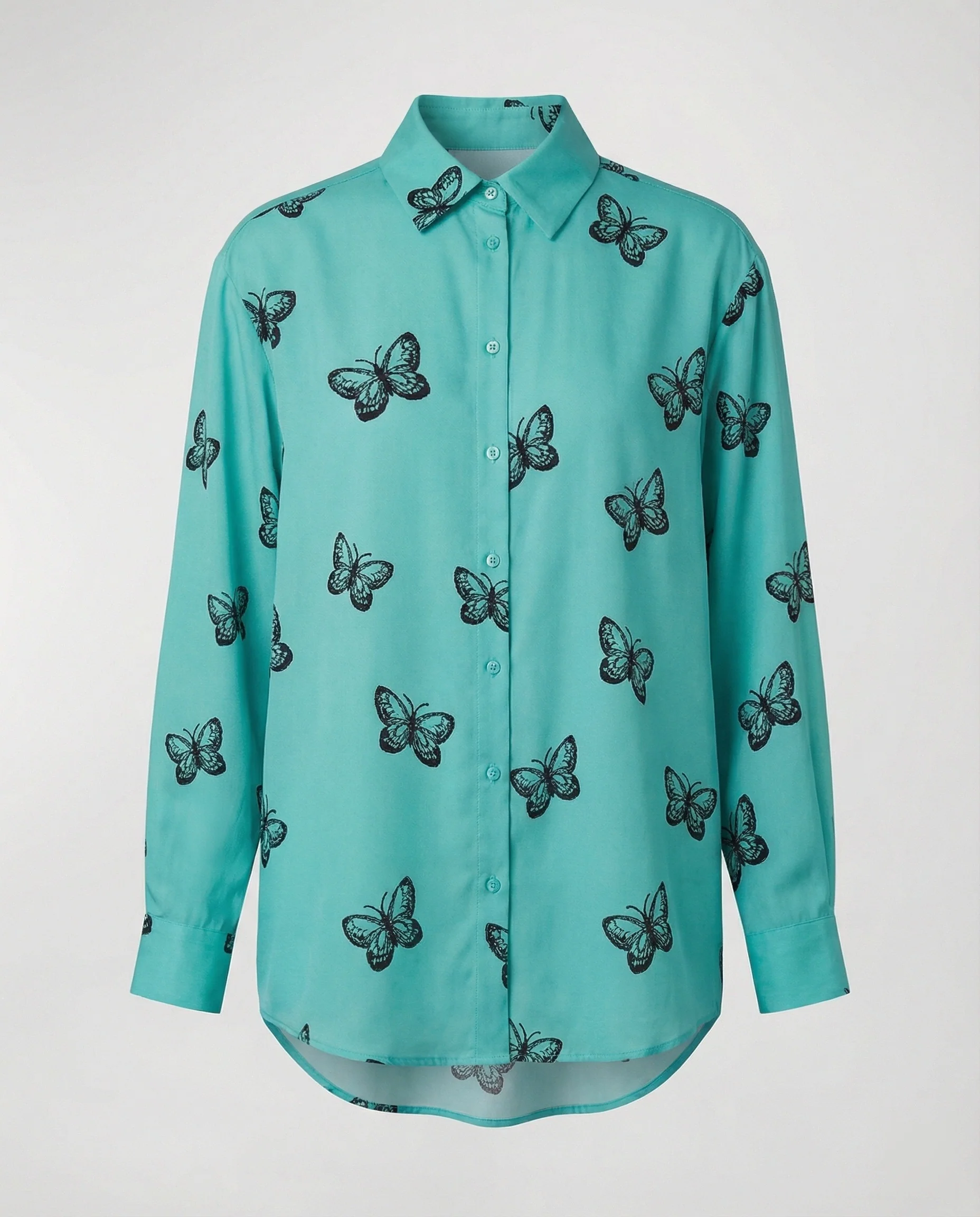 Leichte Hemdbluse Damen Aquarell Blumen - Image 14