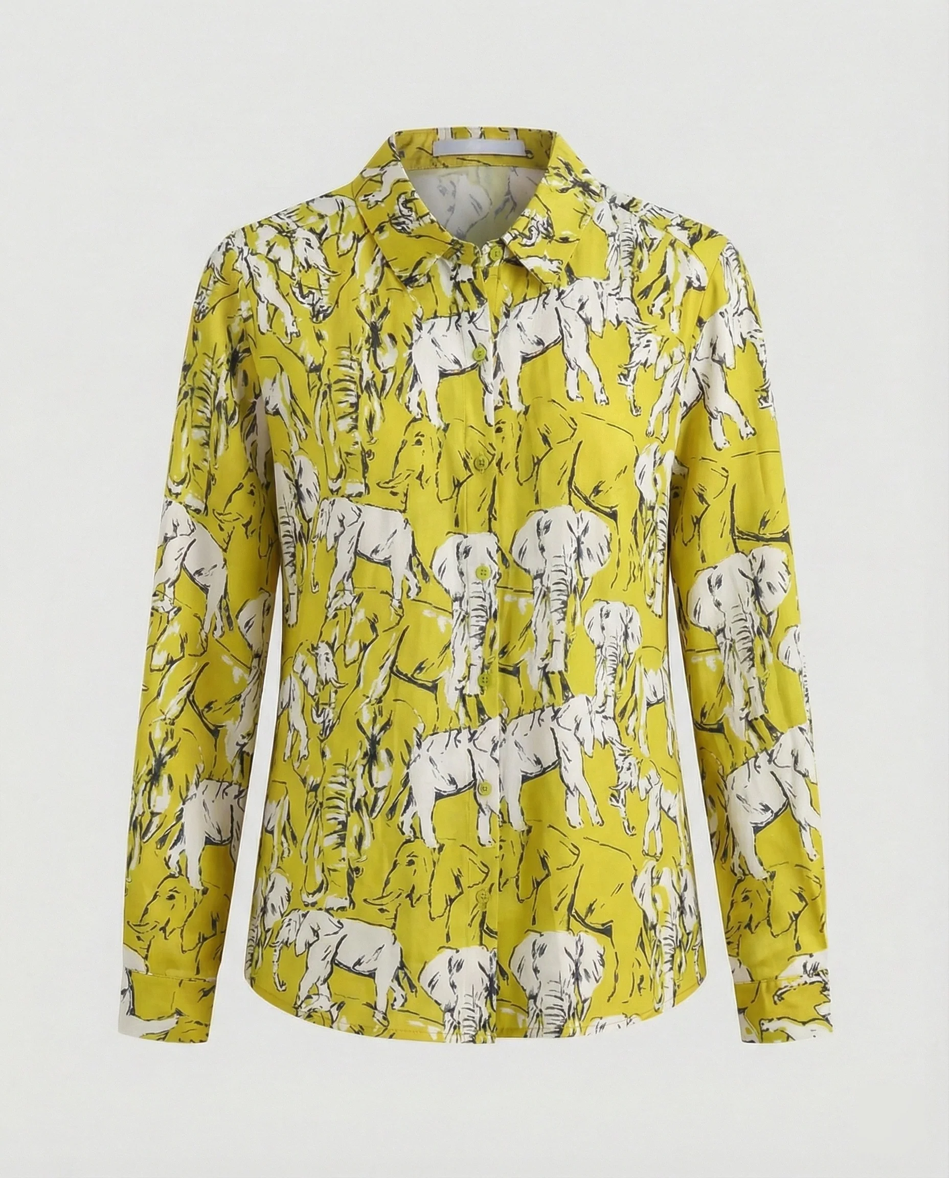Leichte Hemdbluse Damen Aquarell Blumen - Image 2