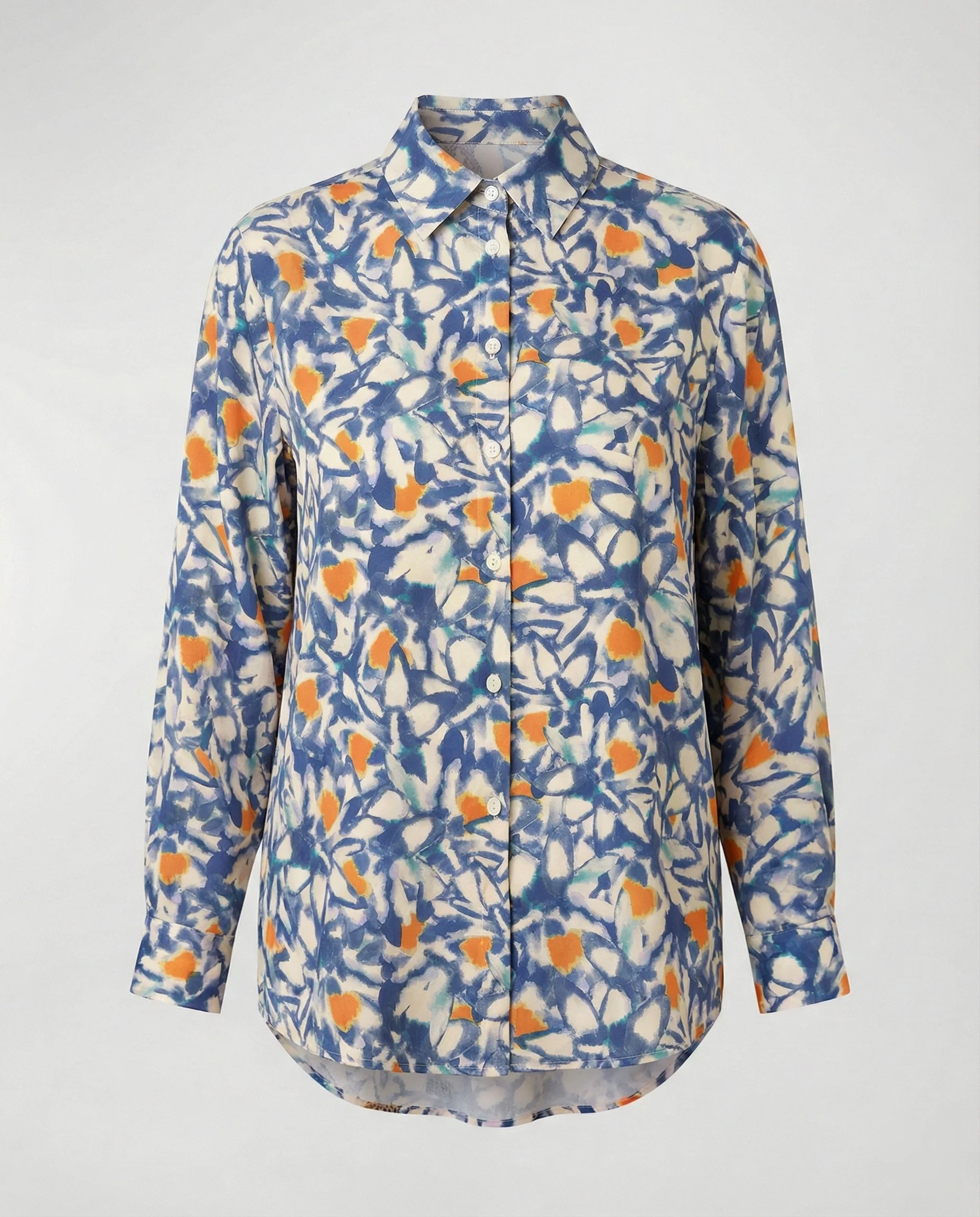 Leichte Hemdbluse Damen Aquarell Blumen - Image 21