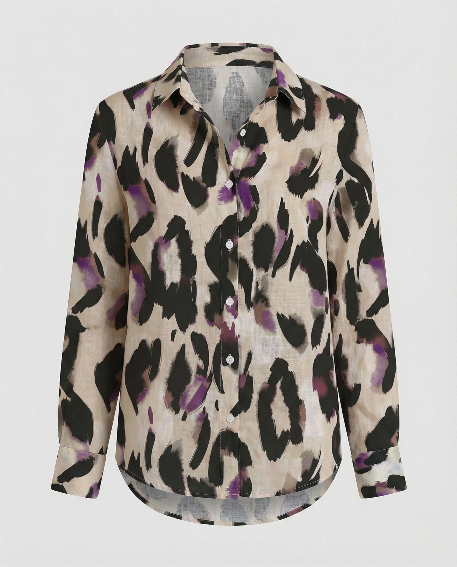 Leichte Hemdbluse Damen Aquarell Blumen - Image 31
