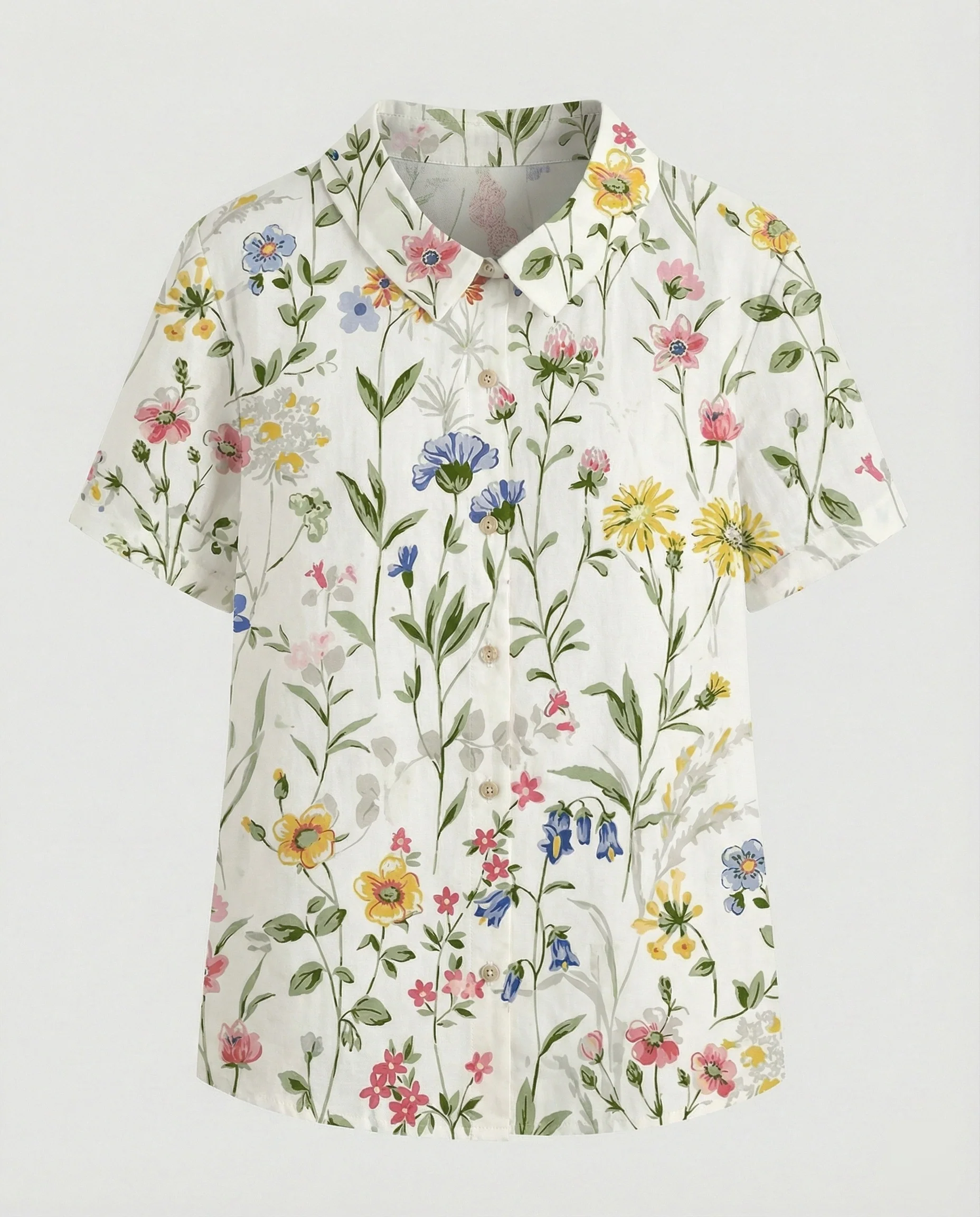 Damen Bluse Leinen Peter Pan Kragen - Image 11