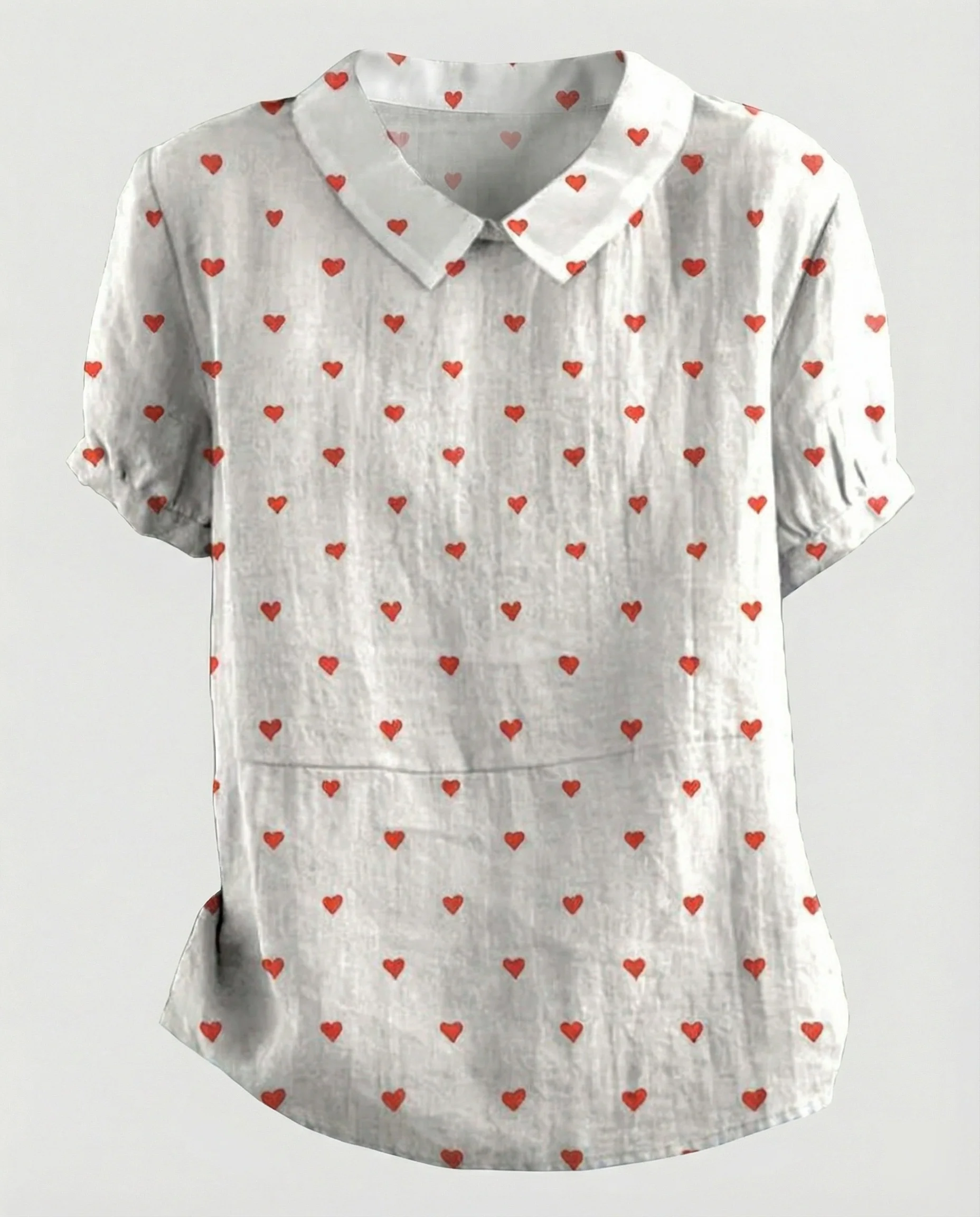 Damen Bluse Leinen Peter Pan Kragen - Image 16