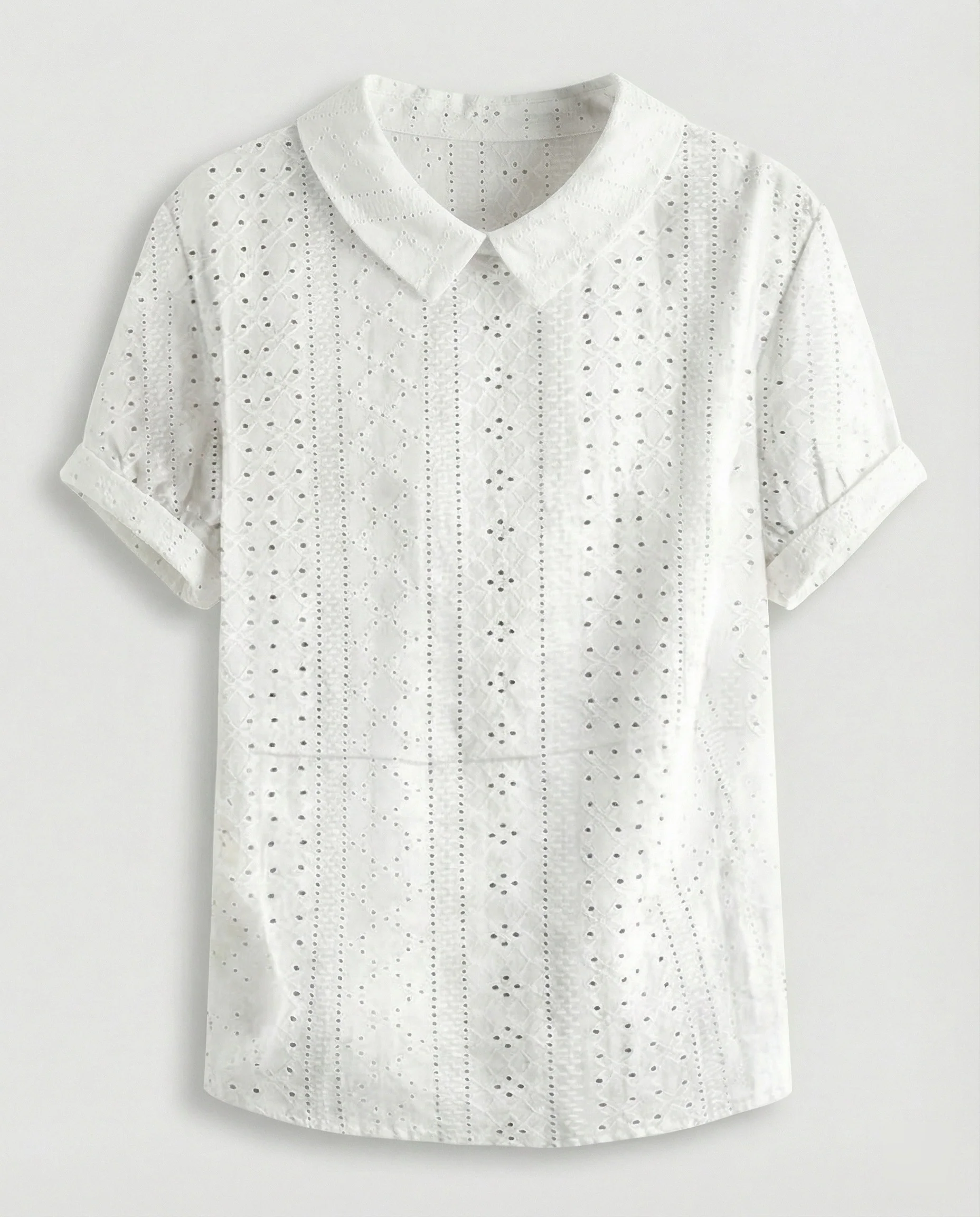 Damen Bluse Leinen Peter Pan Kragen - Image 32