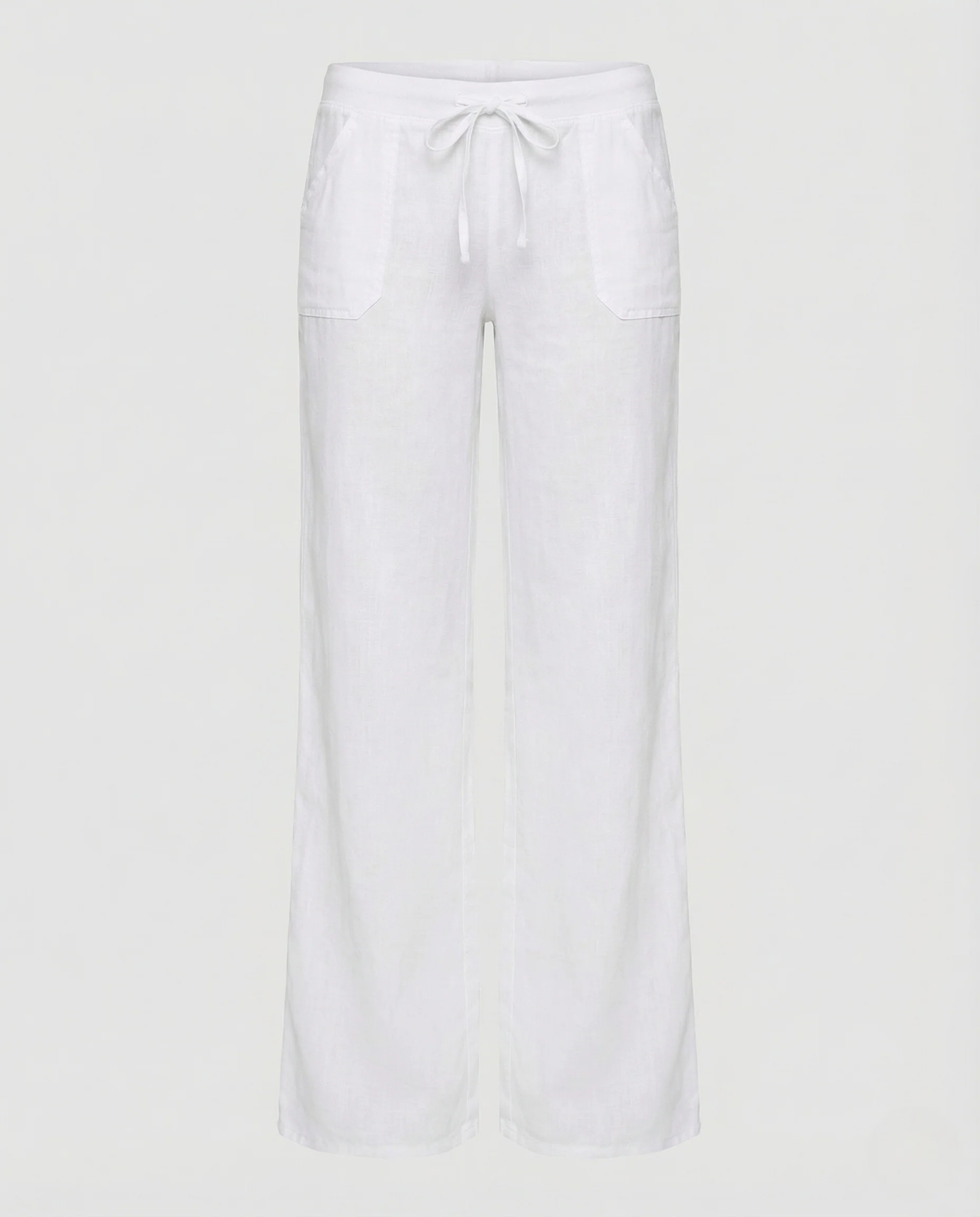 Damen Leinenhose Weit Kordelzug - Image 5