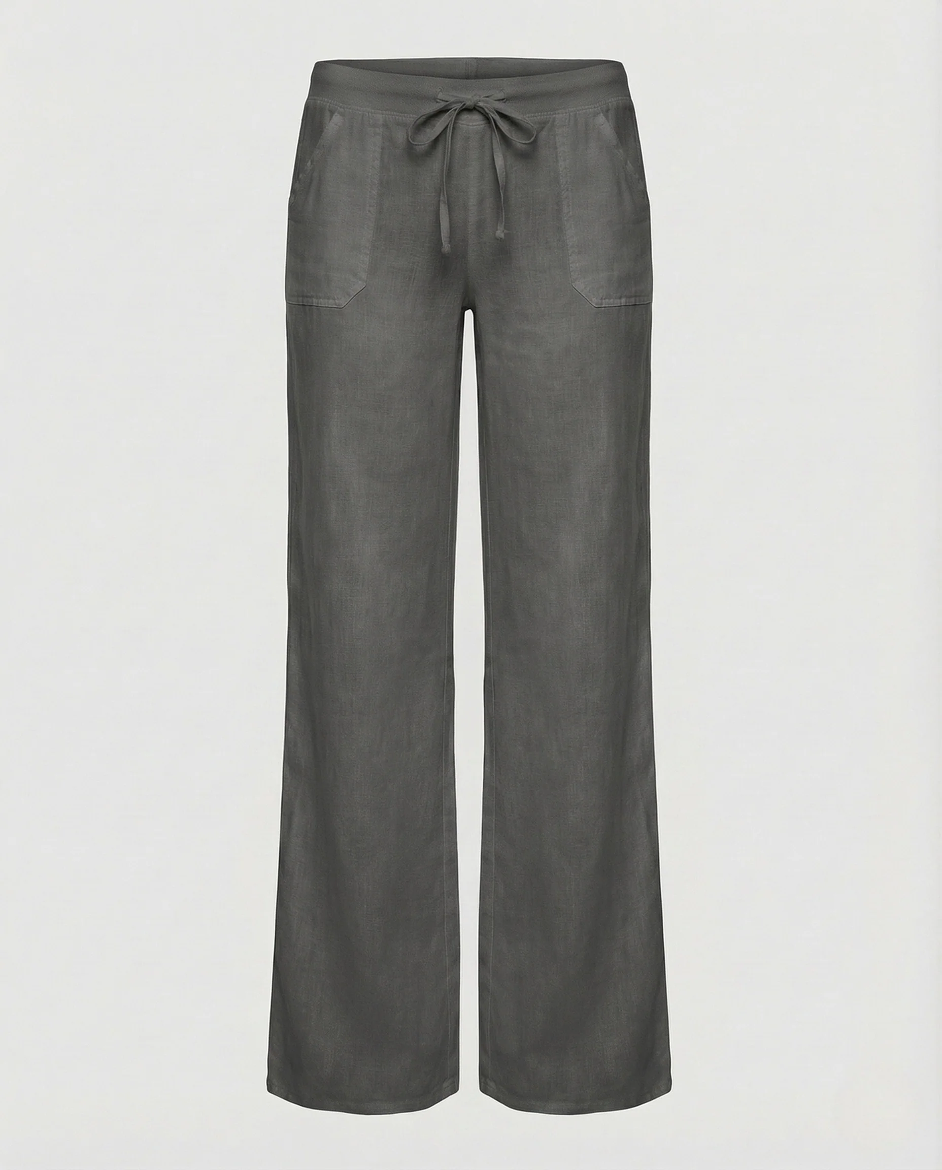 Damen Leinenhose Weit Kordelzug - Image 6