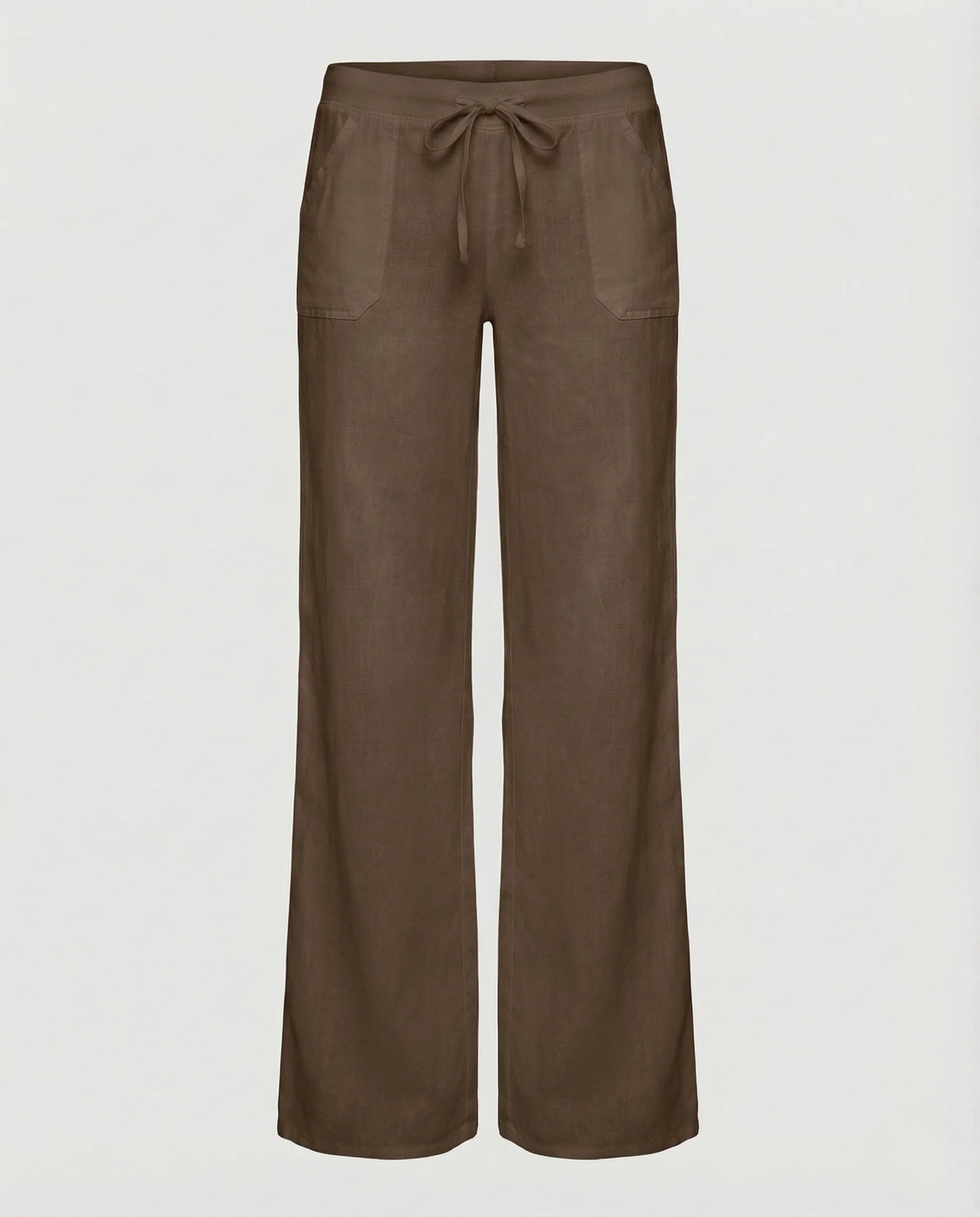 Damen Leinenhose Weit Kordelzug - Image 9