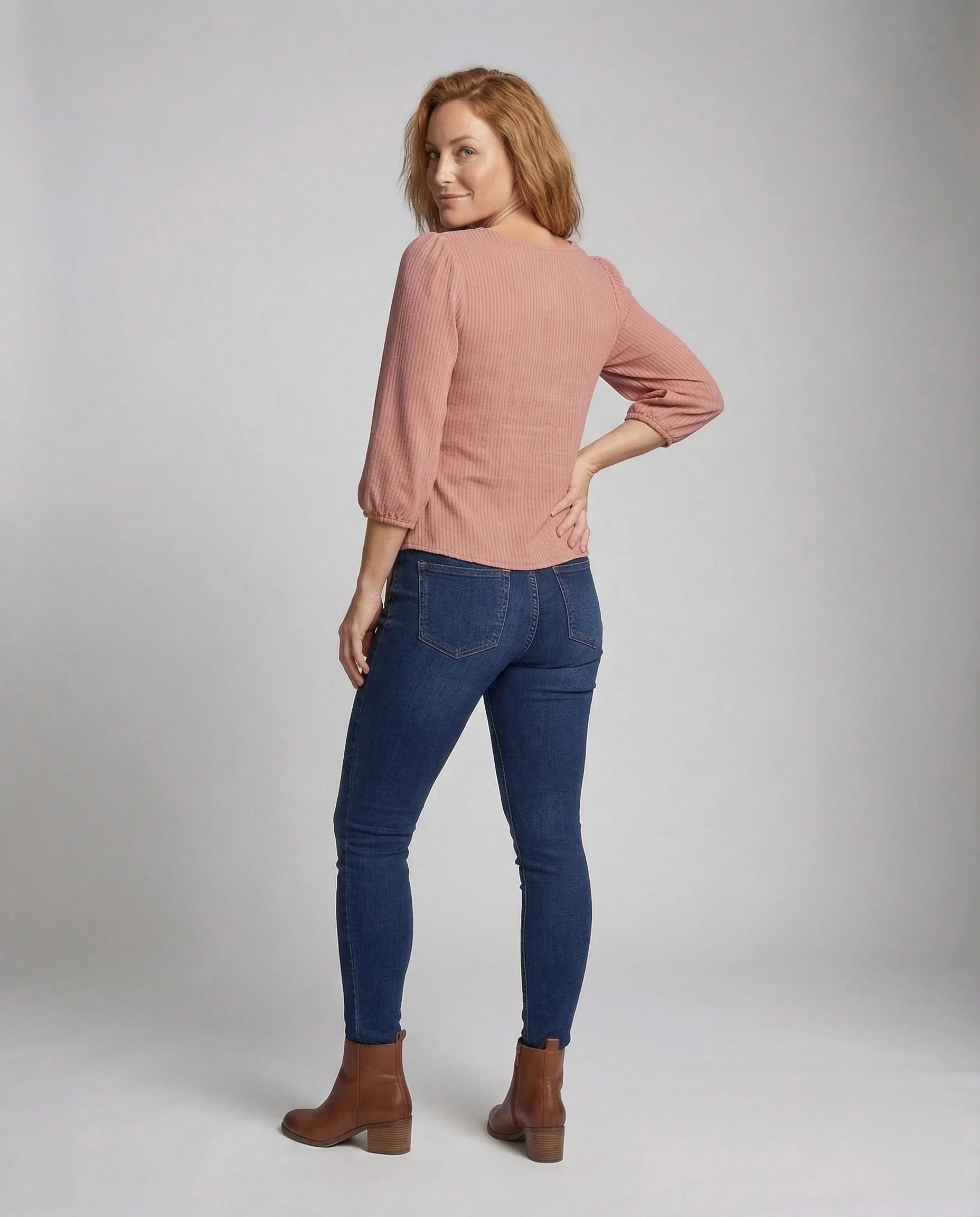 Damen Leinenmix Bluse mit Asymmetrischer Knopfleiste - Image 4