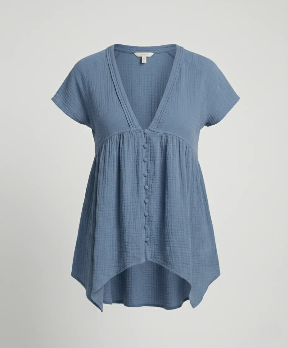 Freizeitkleid Damen Musselin Tunika - Image 5