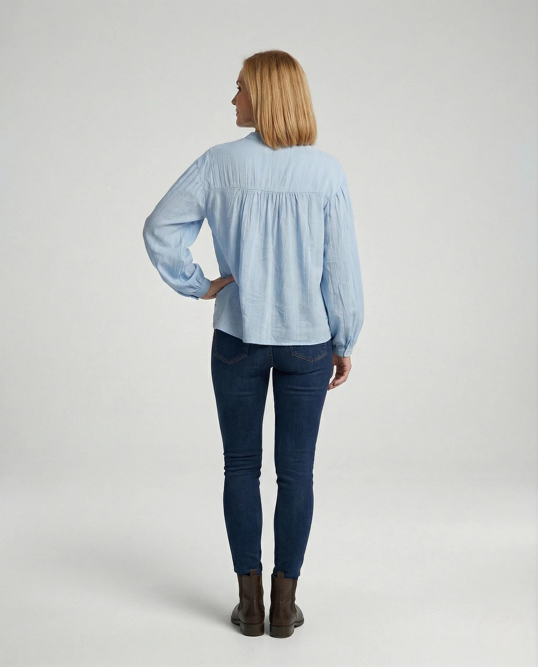 Bluse Damen Oversize Bestickt - Image 3