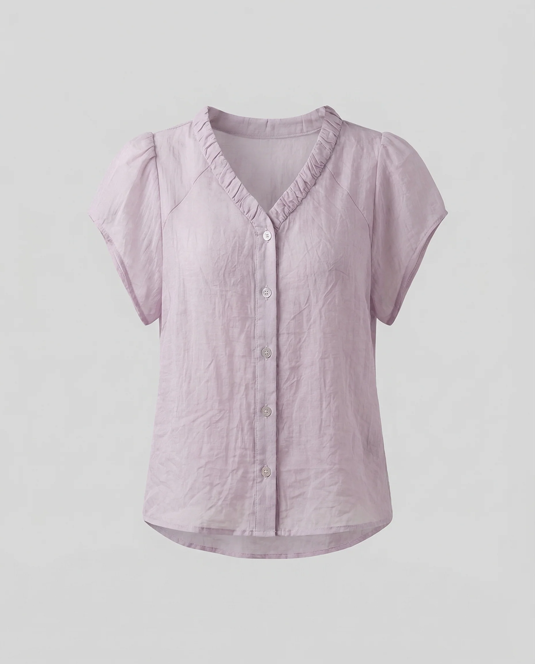Damen Sommerbluse mit Rüschenkragen - Image 5