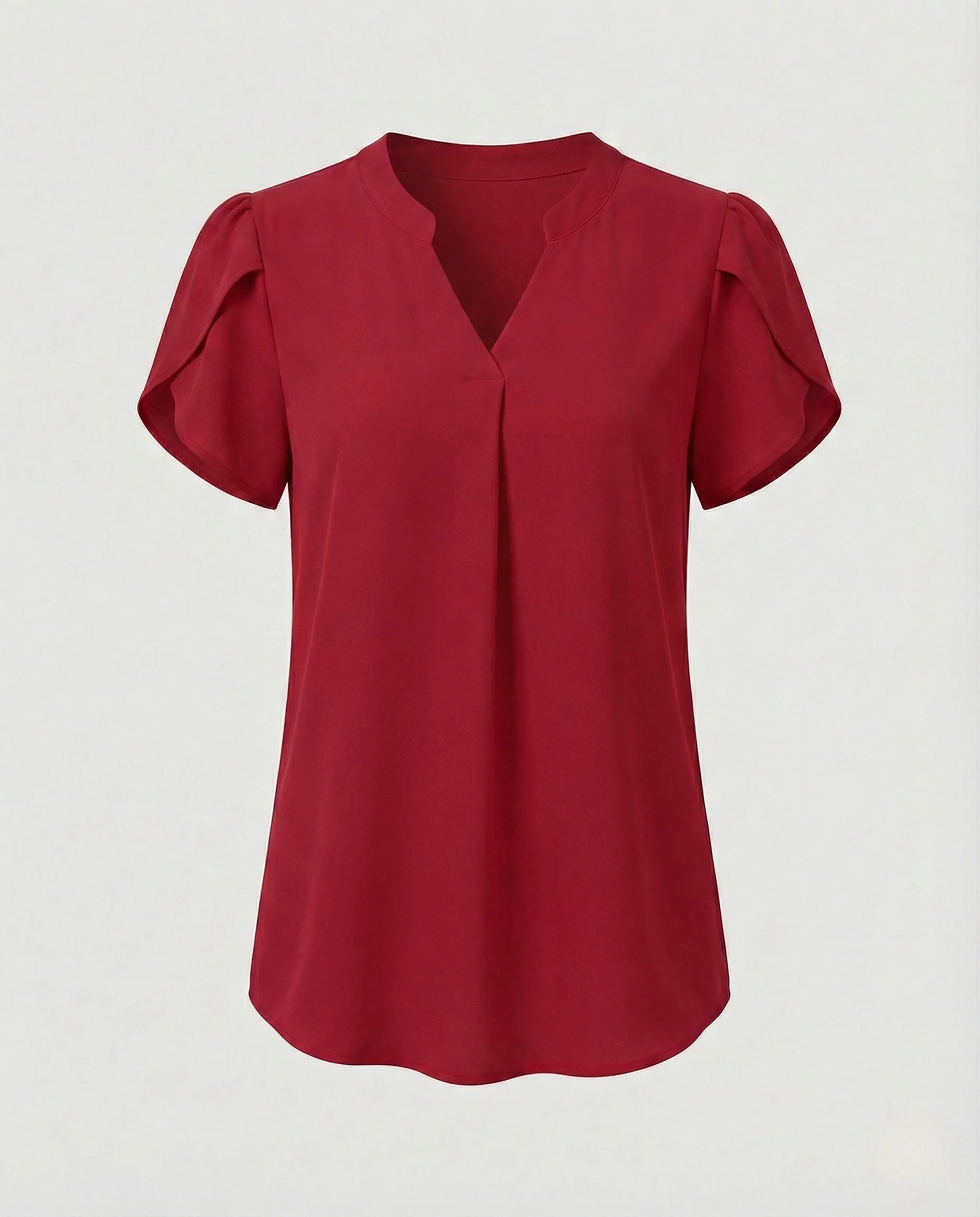 Blusentop Damen mit V-Ausschnitt und Puffärmeln - Image 6