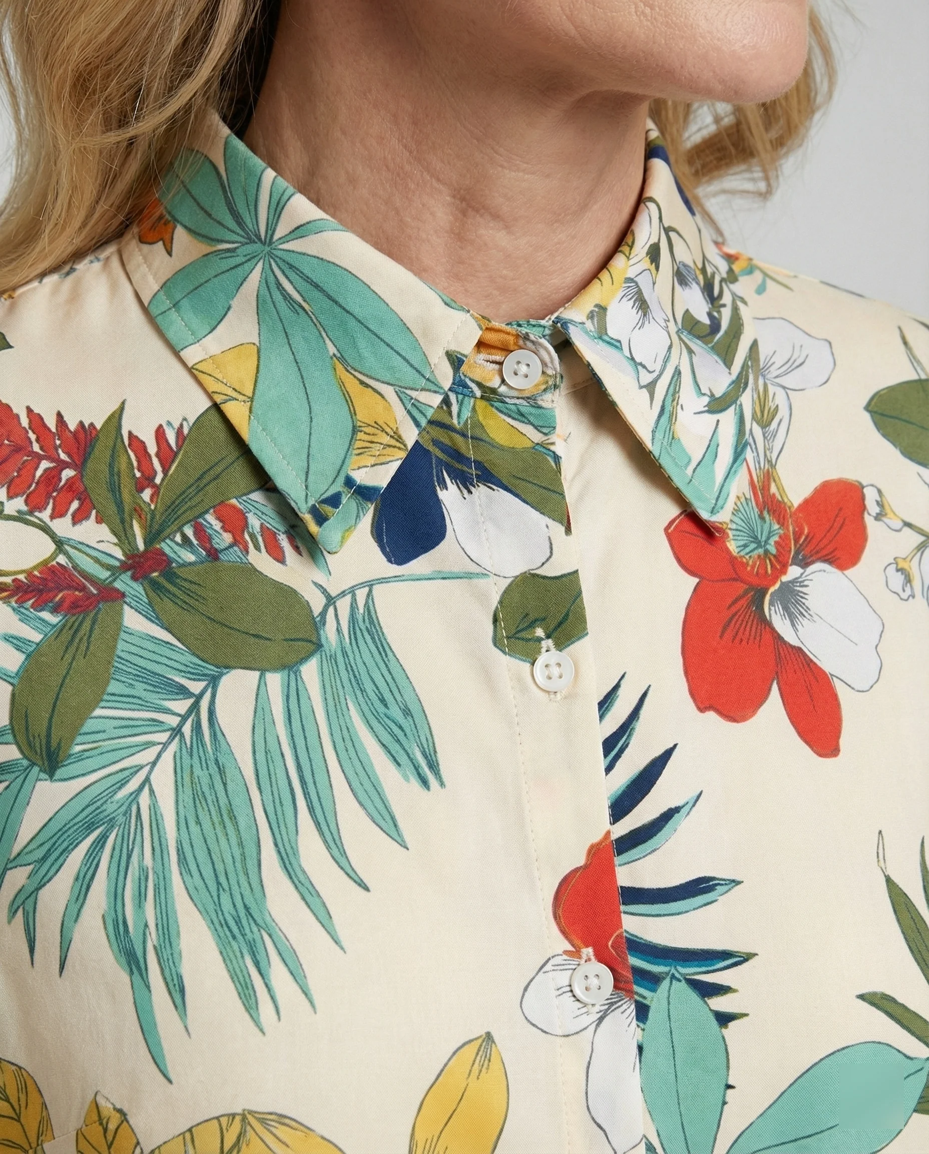 Damen Bluse Floral Viskose - Image 3
