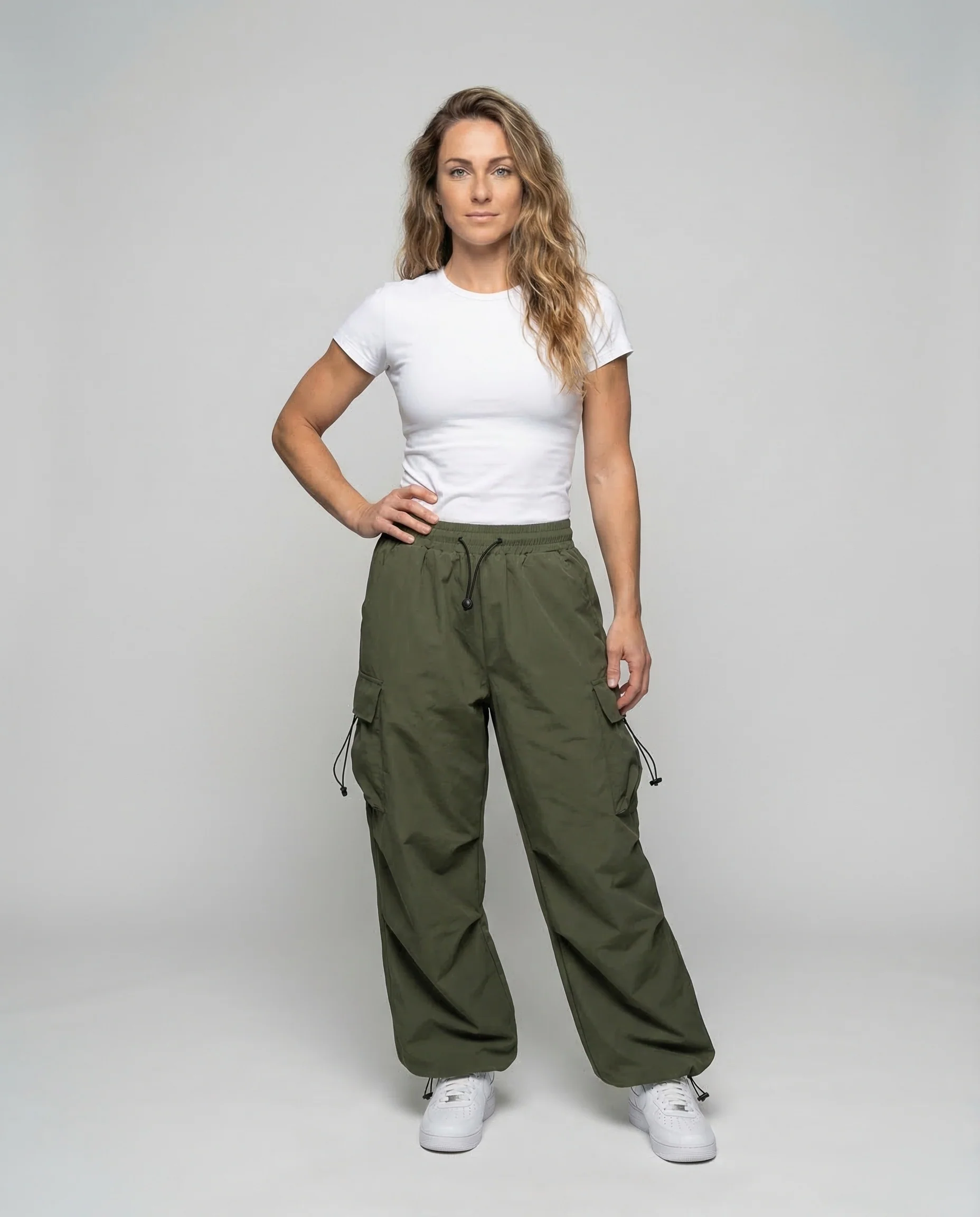 Damen Cargo Hose Leicht Weit - Image 13