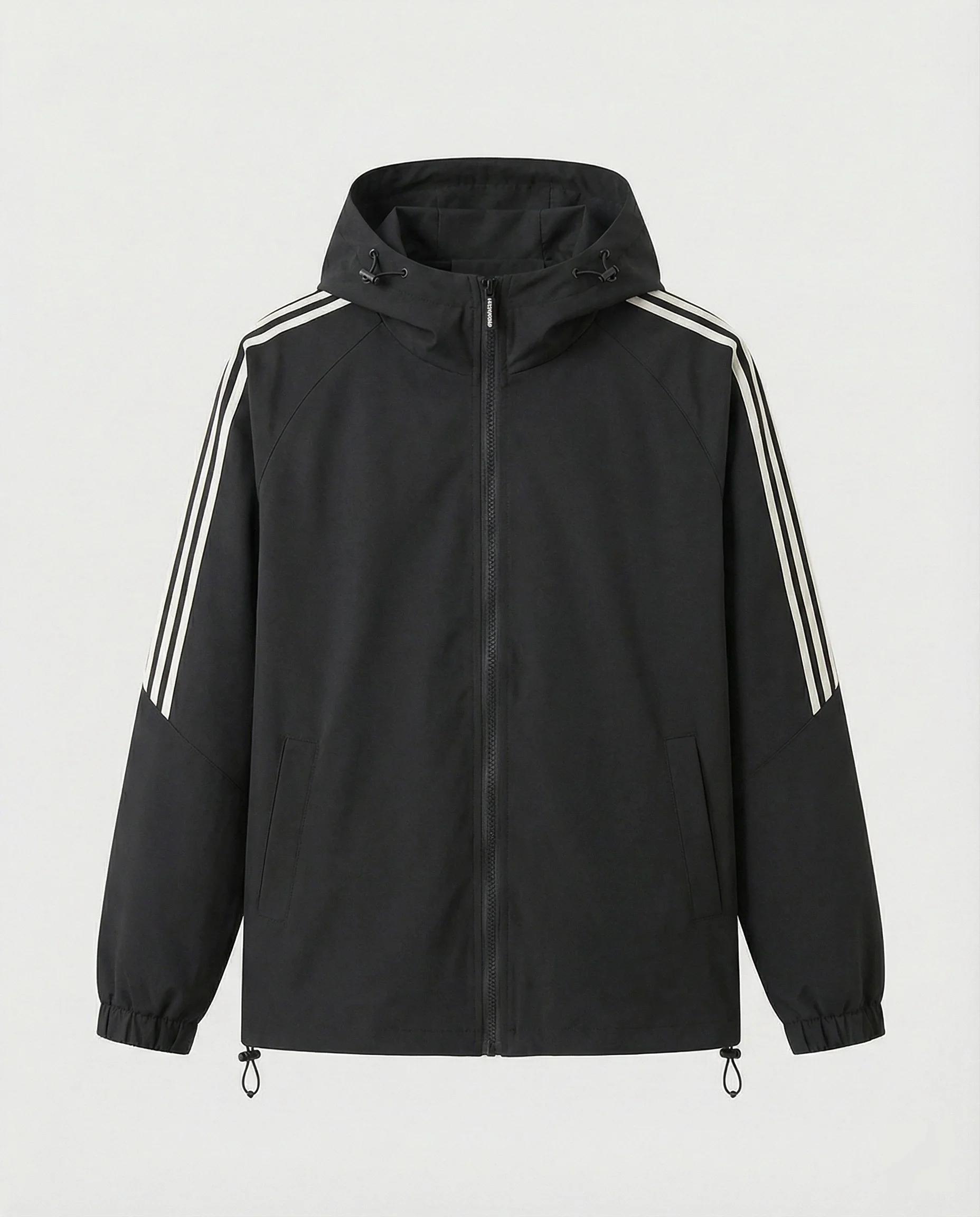 Damen leichte winddichte Kapuzenjacke im Oversize-Sportstil mit Kontraststreifen Heidi-Mode - Image 6