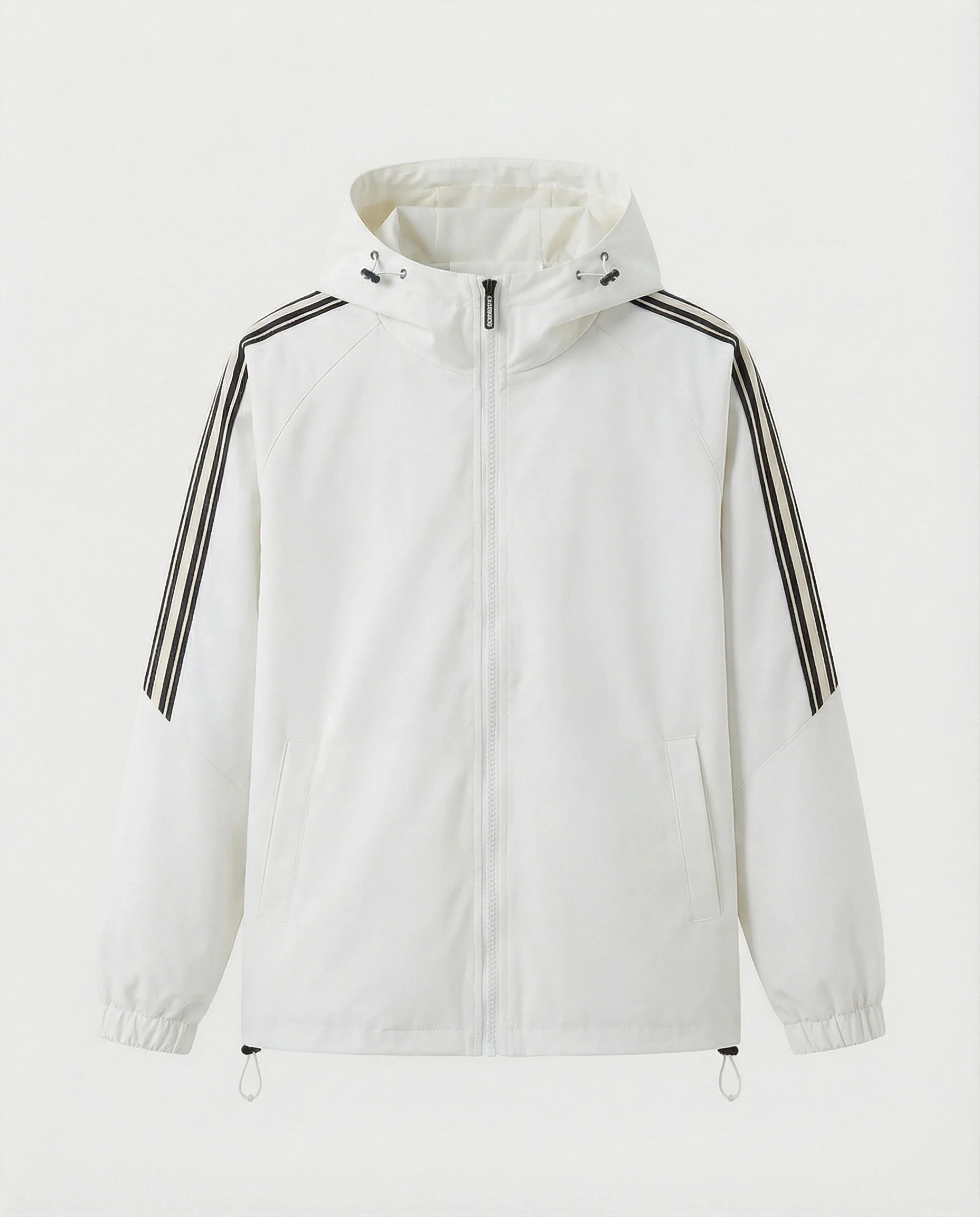 Damen leichte winddichte Kapuzenjacke im Oversize-Sportstil mit Kontraststreifen Heidi-Mode - Image 7