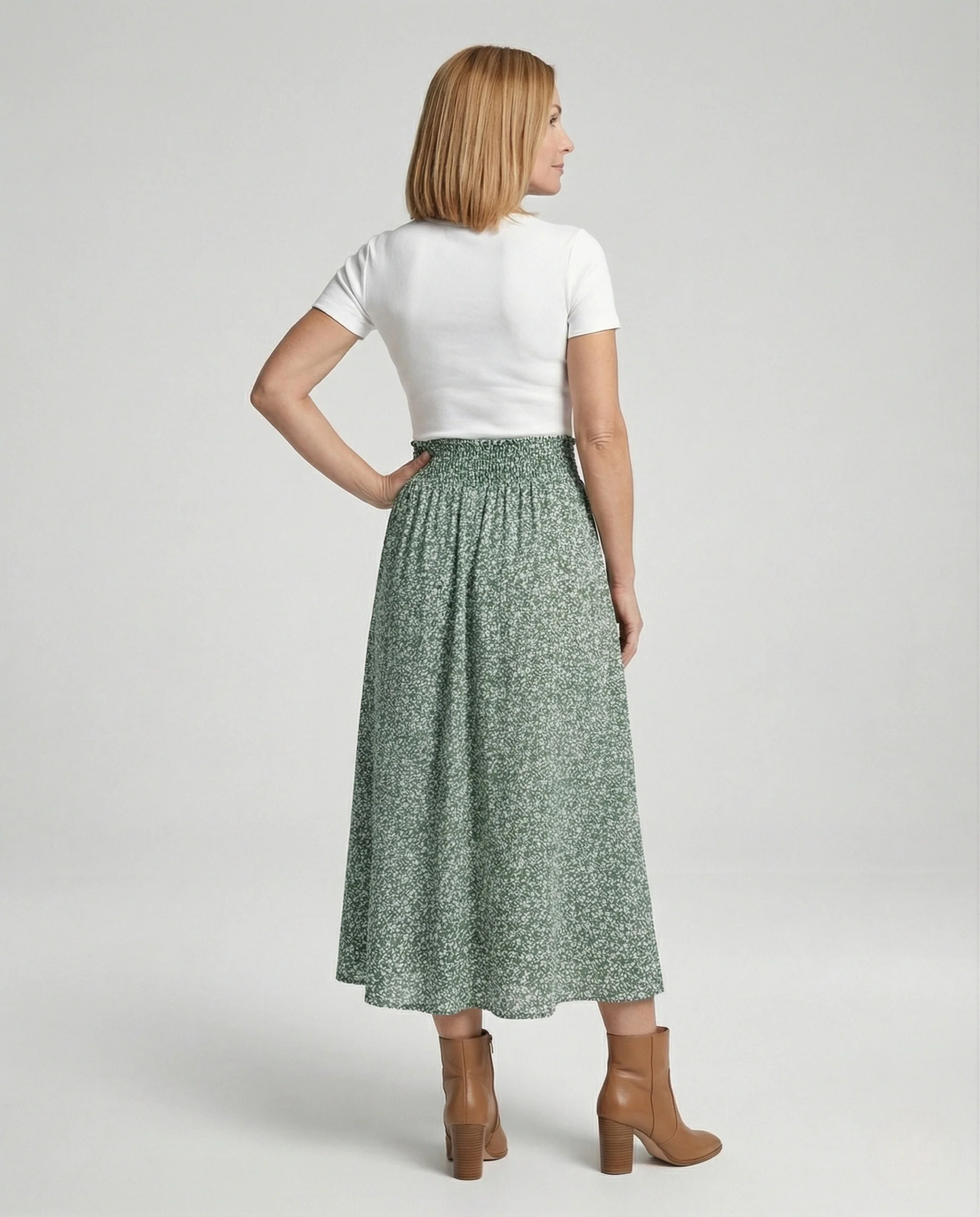 Midirock Damen Leicht Knopfleiste - Image 3