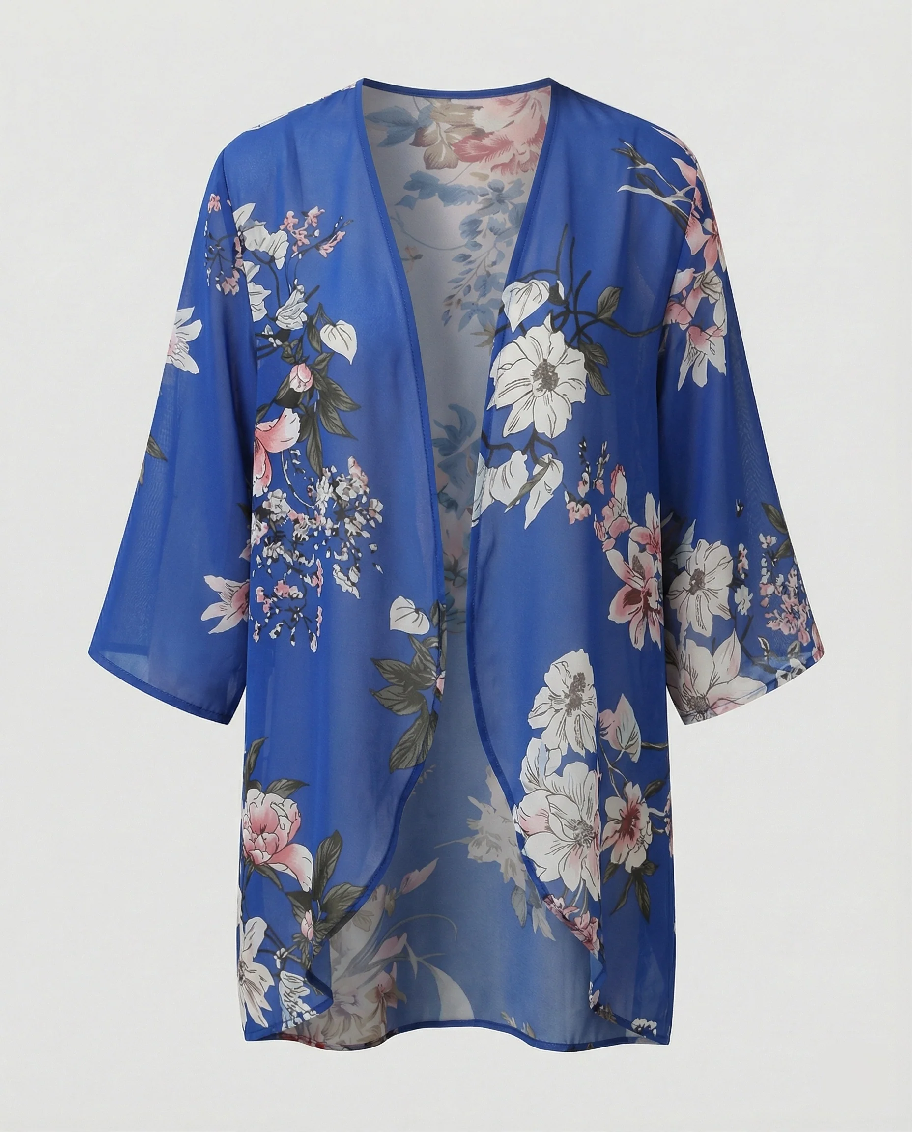 Offener Kimono Damen Floral - Image 15