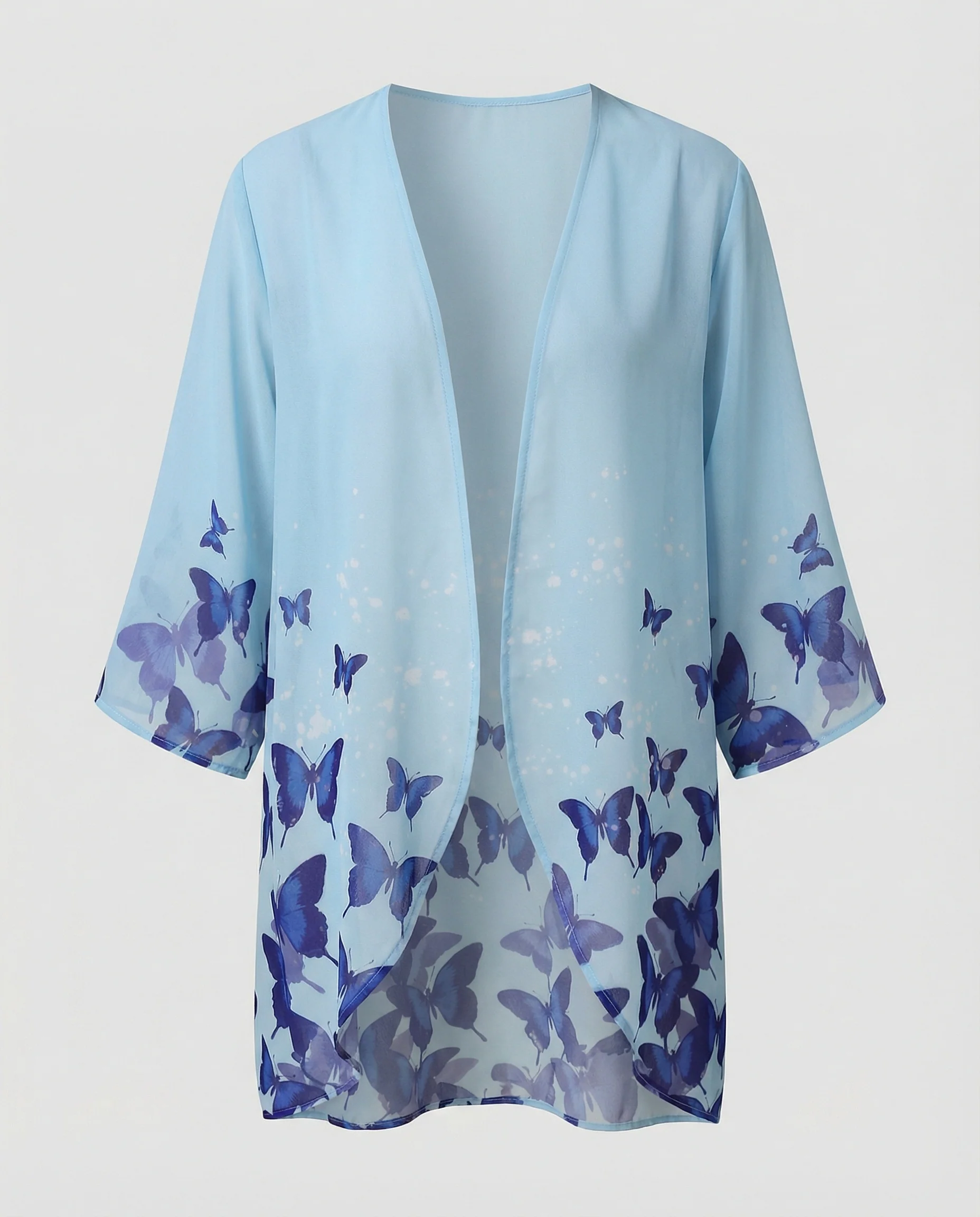 Offener Kimono Damen Floral - Image 16