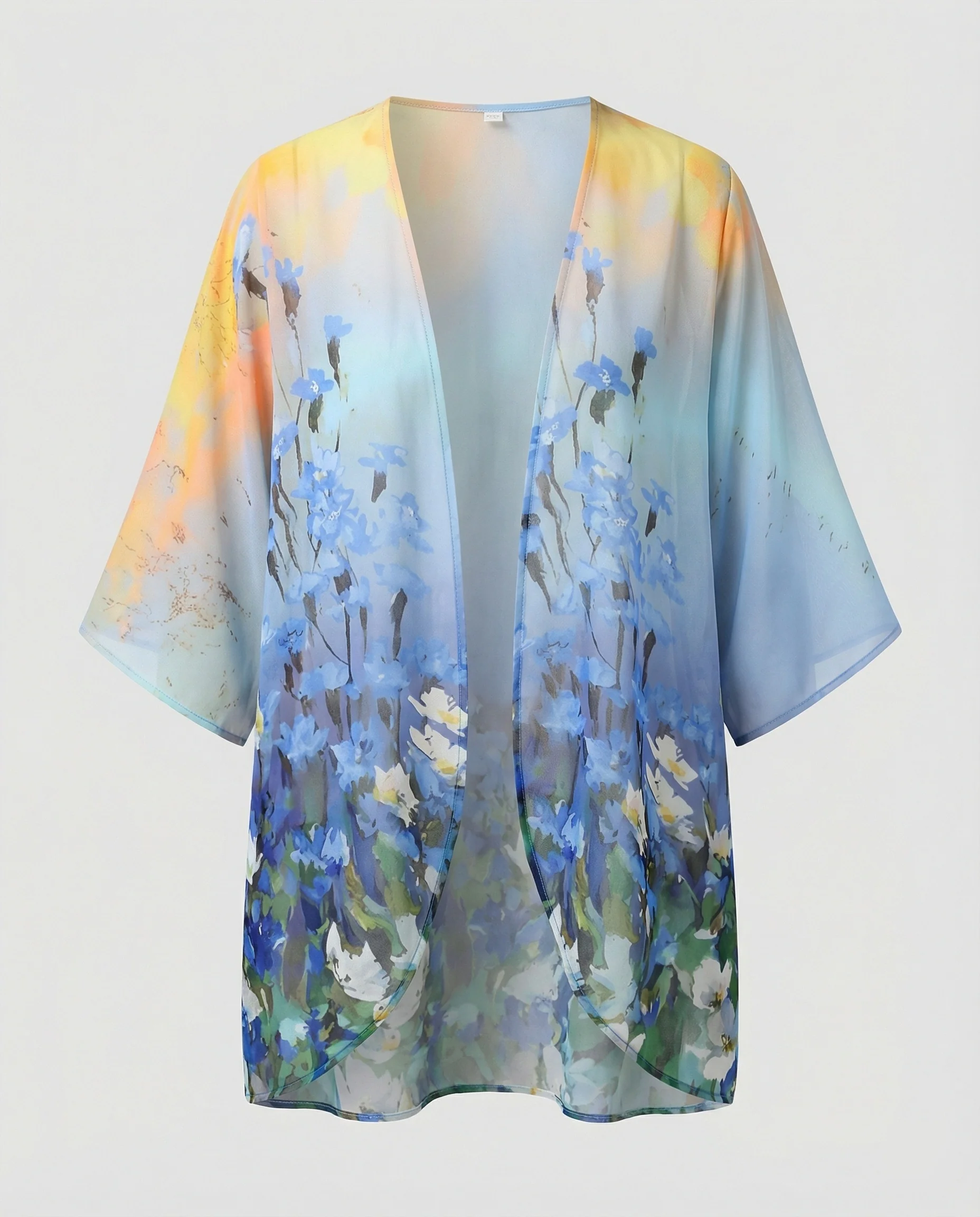 Offener Kimono Damen Floral - Image 18