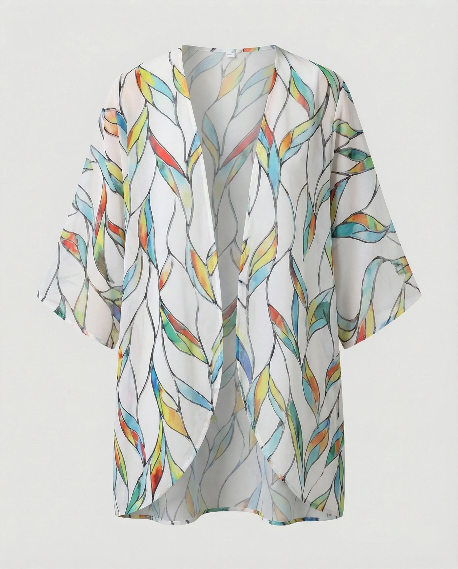 Offener Kimono Damen Floral - Image 25