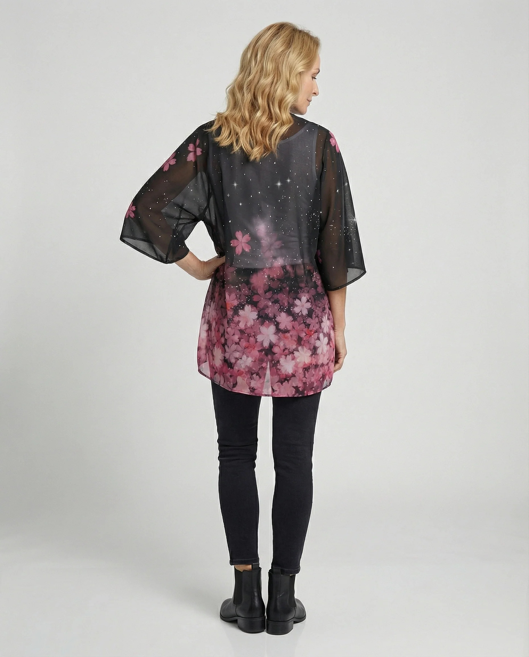 Offener Kimono Damen Floral - Image 29