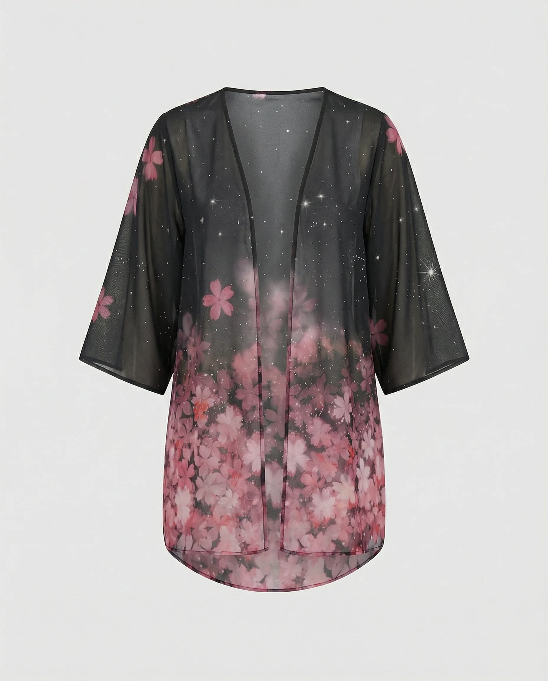 Offener Kimono Damen Floral - Image 32