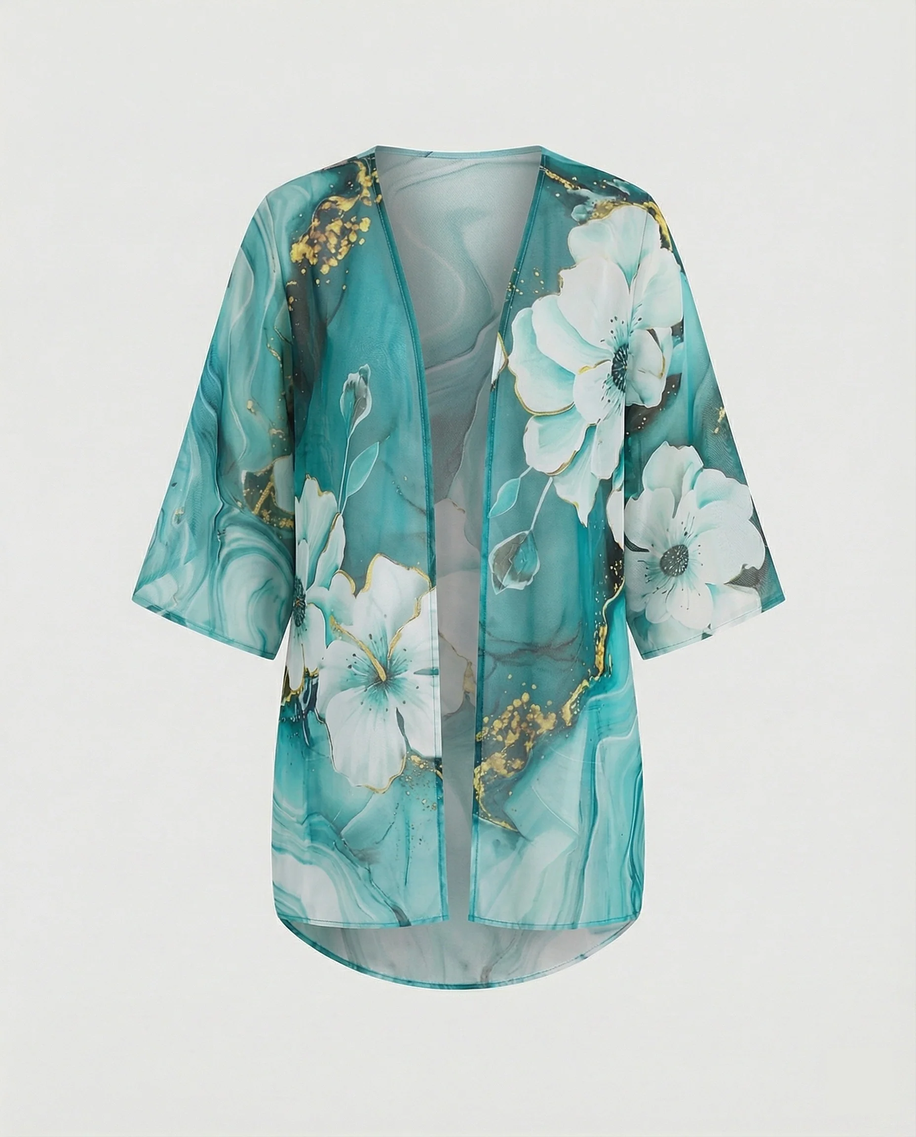 Offener Kimono Damen Floral - Image 39