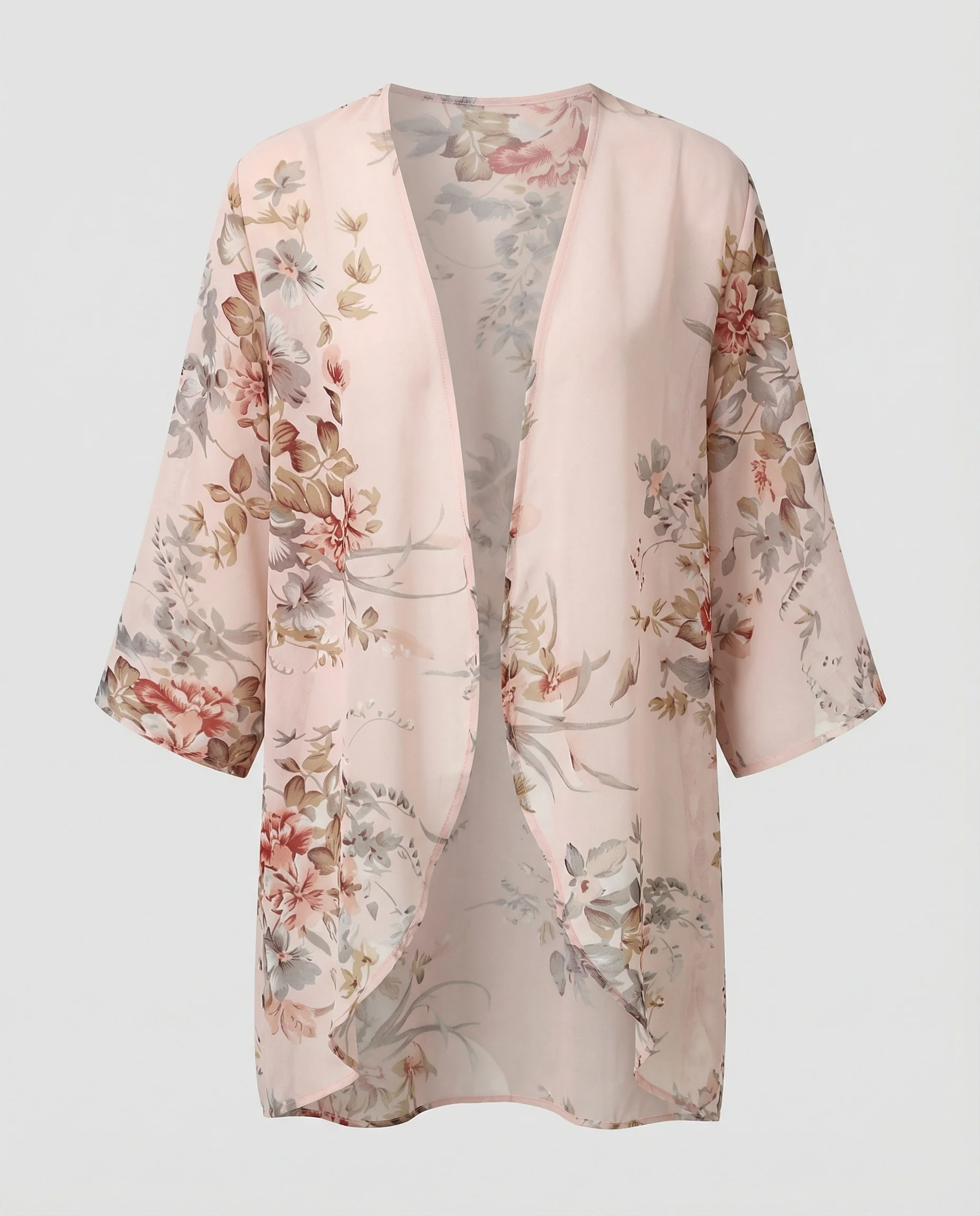 Offener Kimono Damen Floral - Image 7