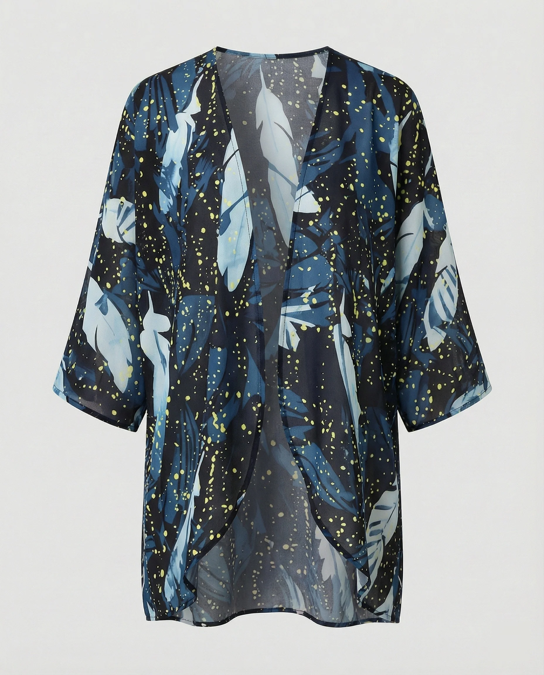 Offener Kimono Damen Floral - Image 9