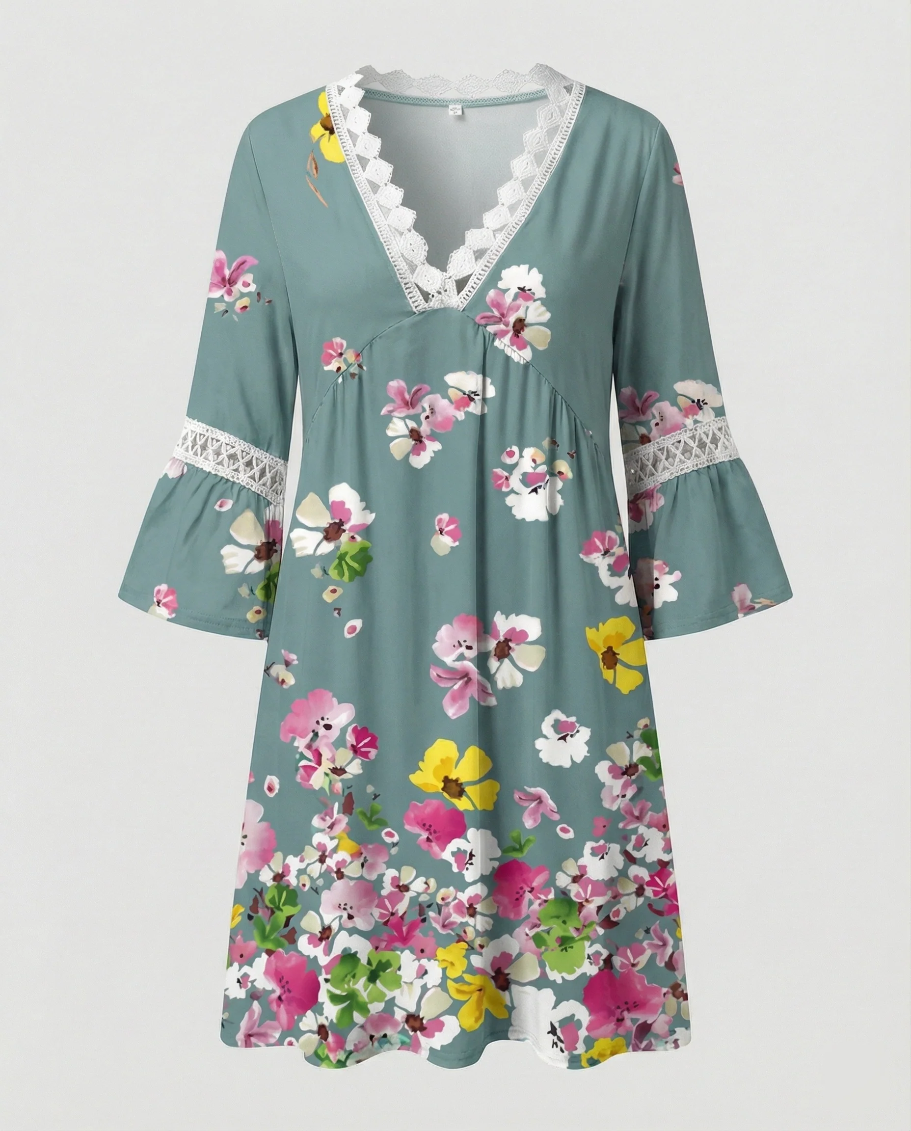 Damen Minikleid A-Linie floral - Image 12