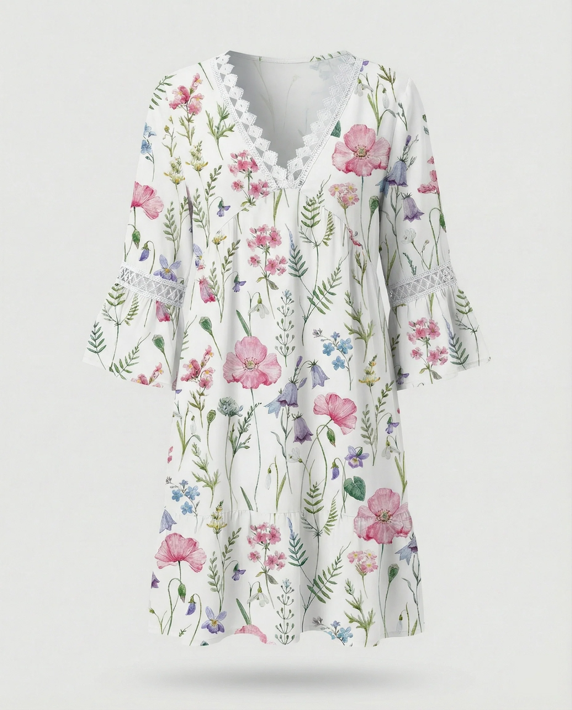 Damen Minikleid A-Linie floral - Image 19