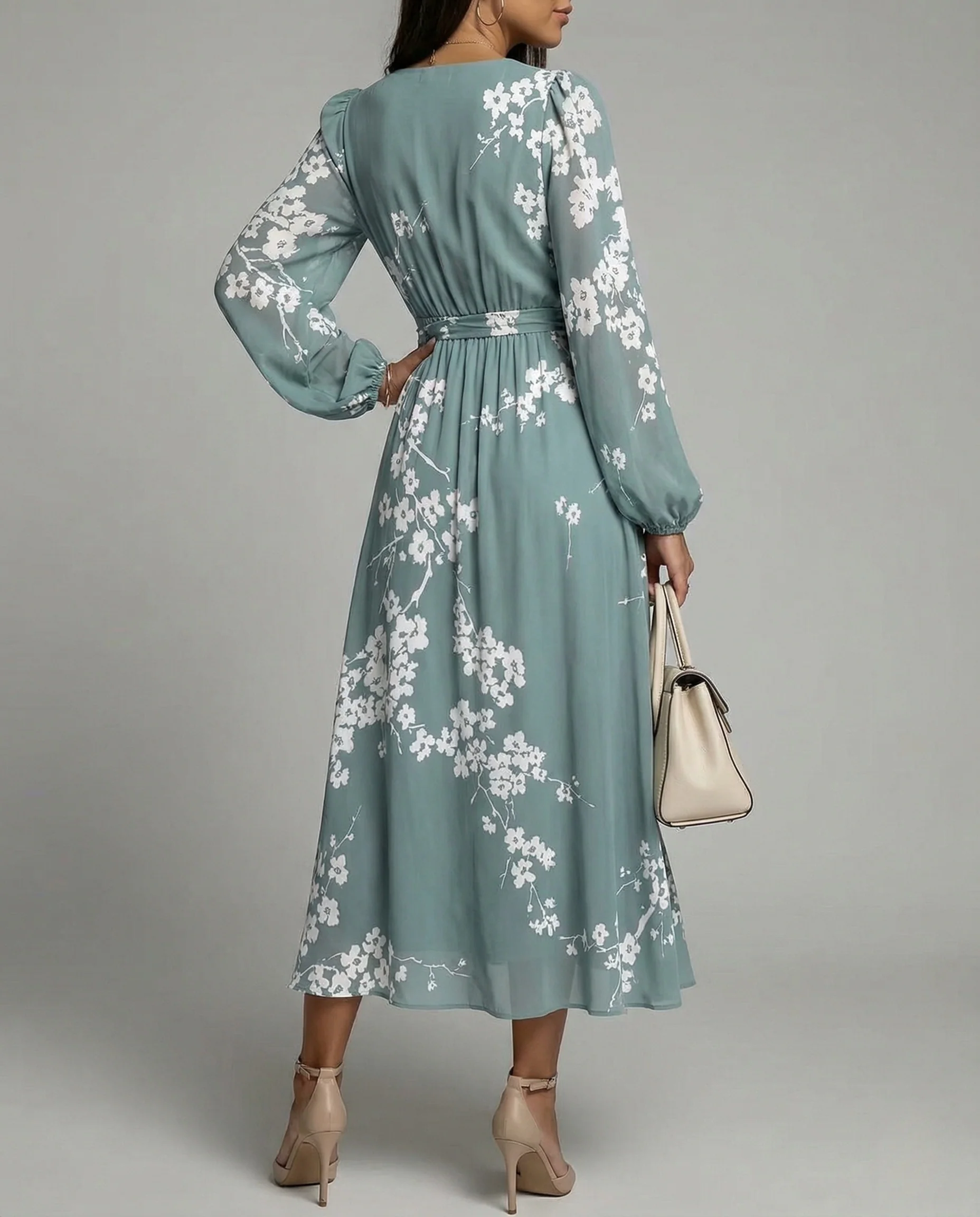 Damen Midikleid Chiffon elegant - Image 4