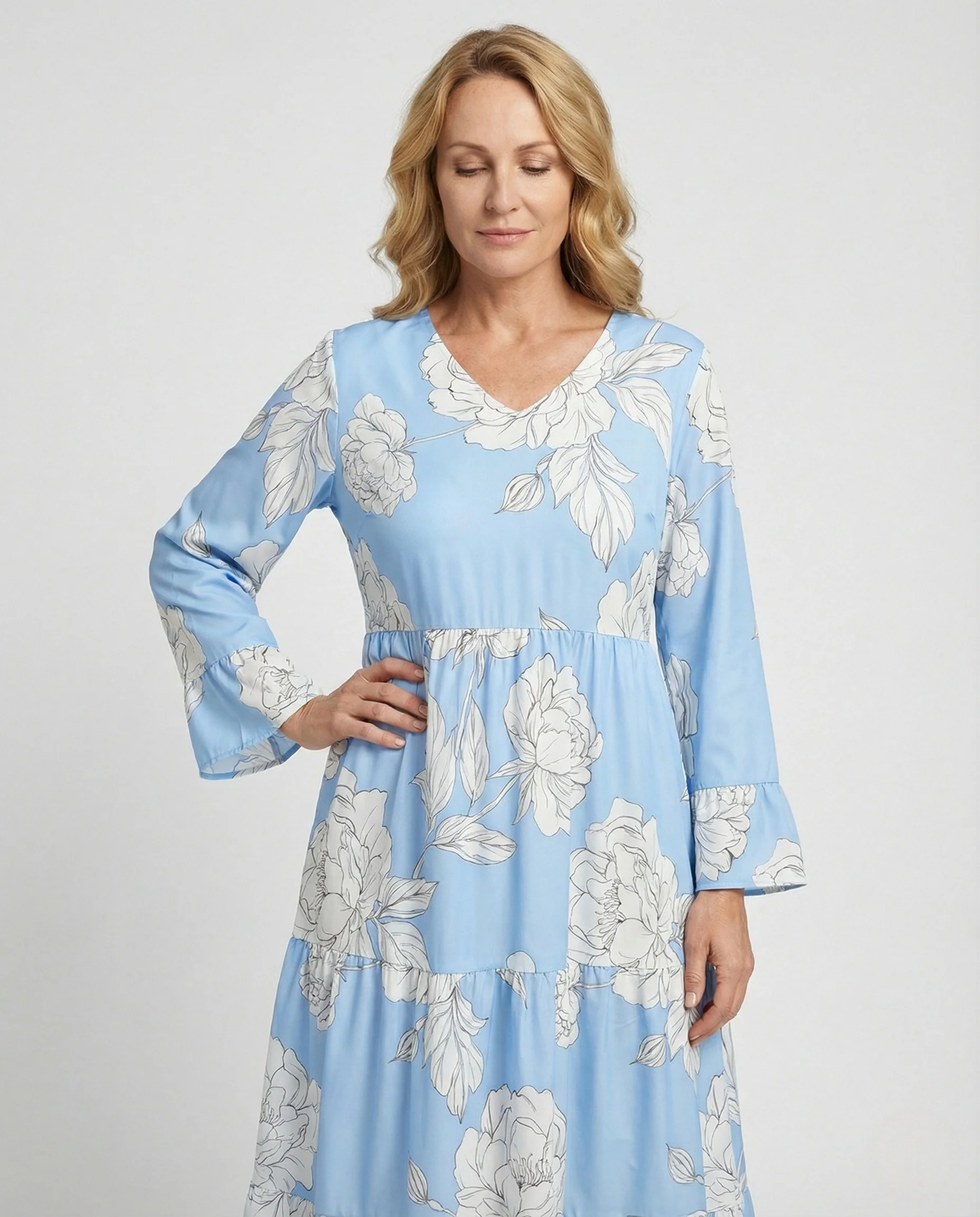 Damen Maxikleid Sommer Empire - Image 2