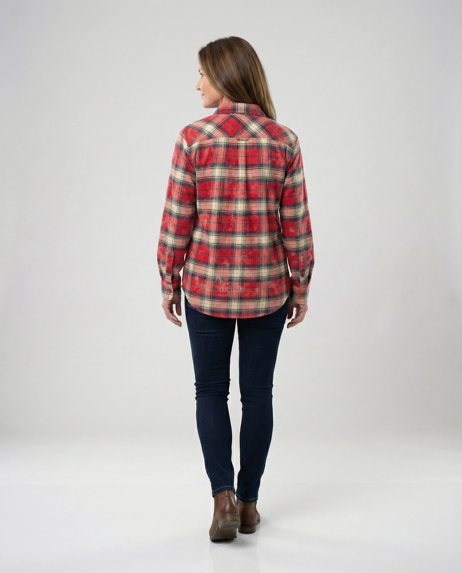 Damen Hemd Oversize Karo - Image 3