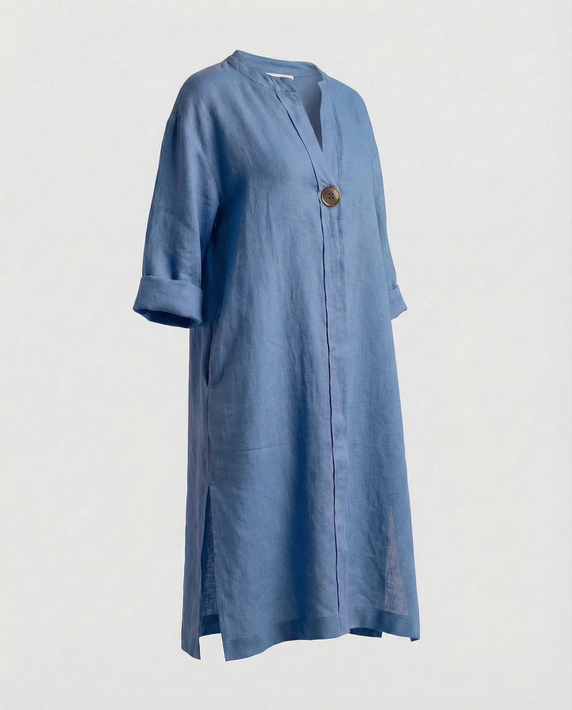 Leinen Freizeitkleid Damen Tunikakleid - Image 10