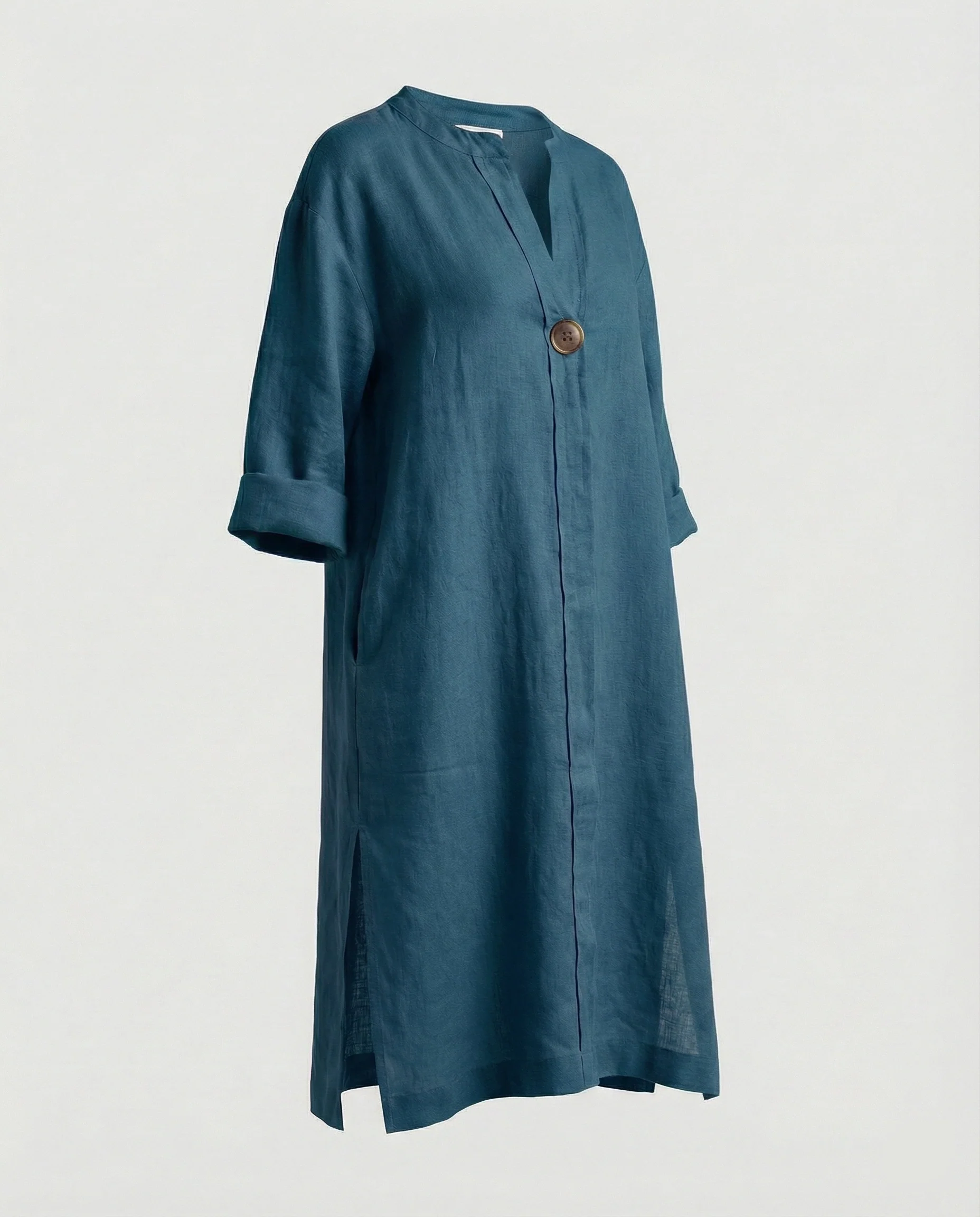 Leinen Freizeitkleid Damen Tunikakleid - Image 11
