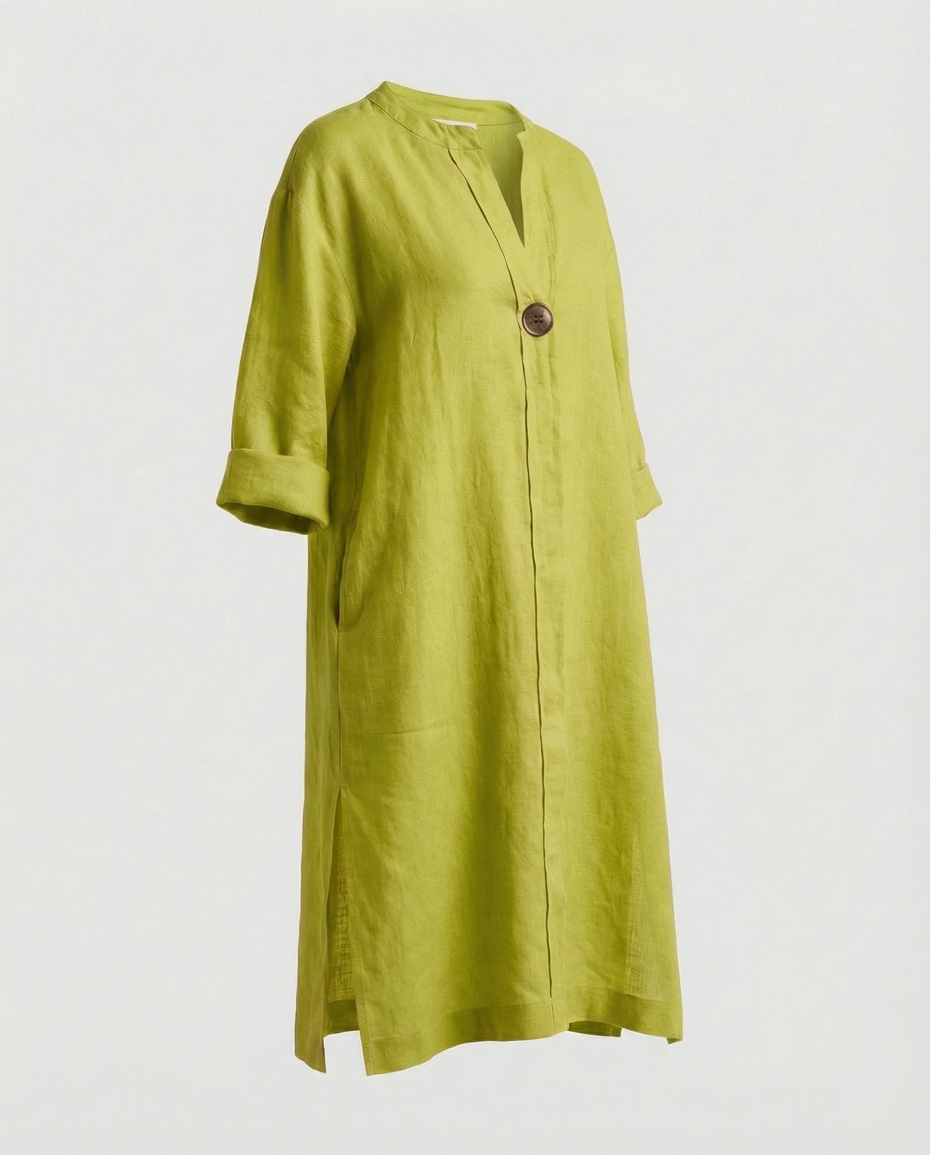 Leinen Freizeitkleid Damen Tunikakleid - Image 13