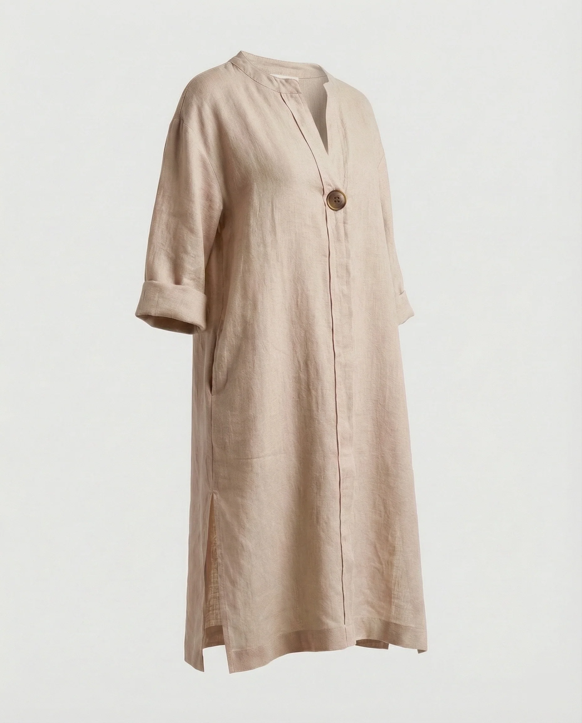 Leinen Freizeitkleid Damen Tunikakleid - Image 14