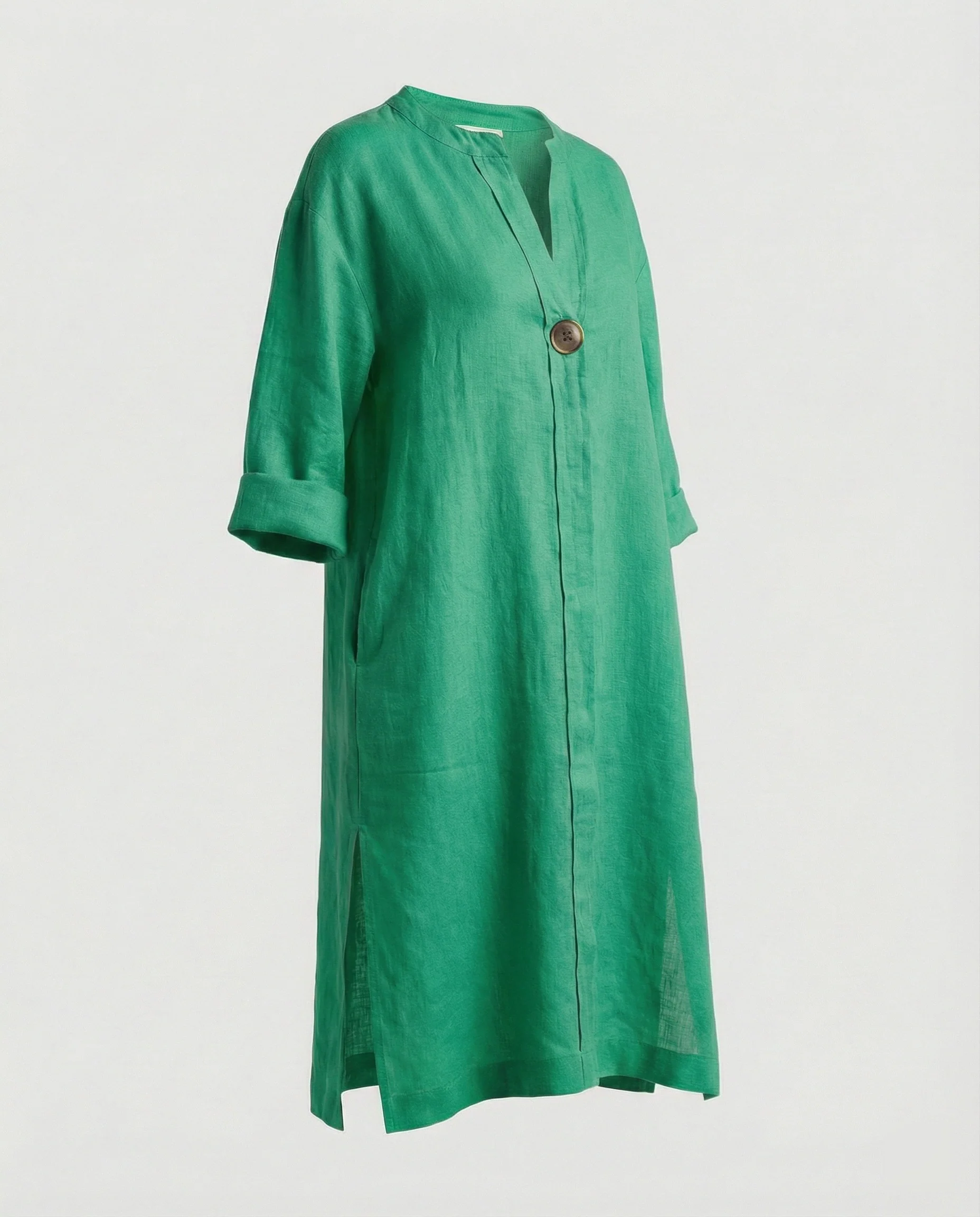 Leinen Freizeitkleid Damen Tunikakleid - Image 15