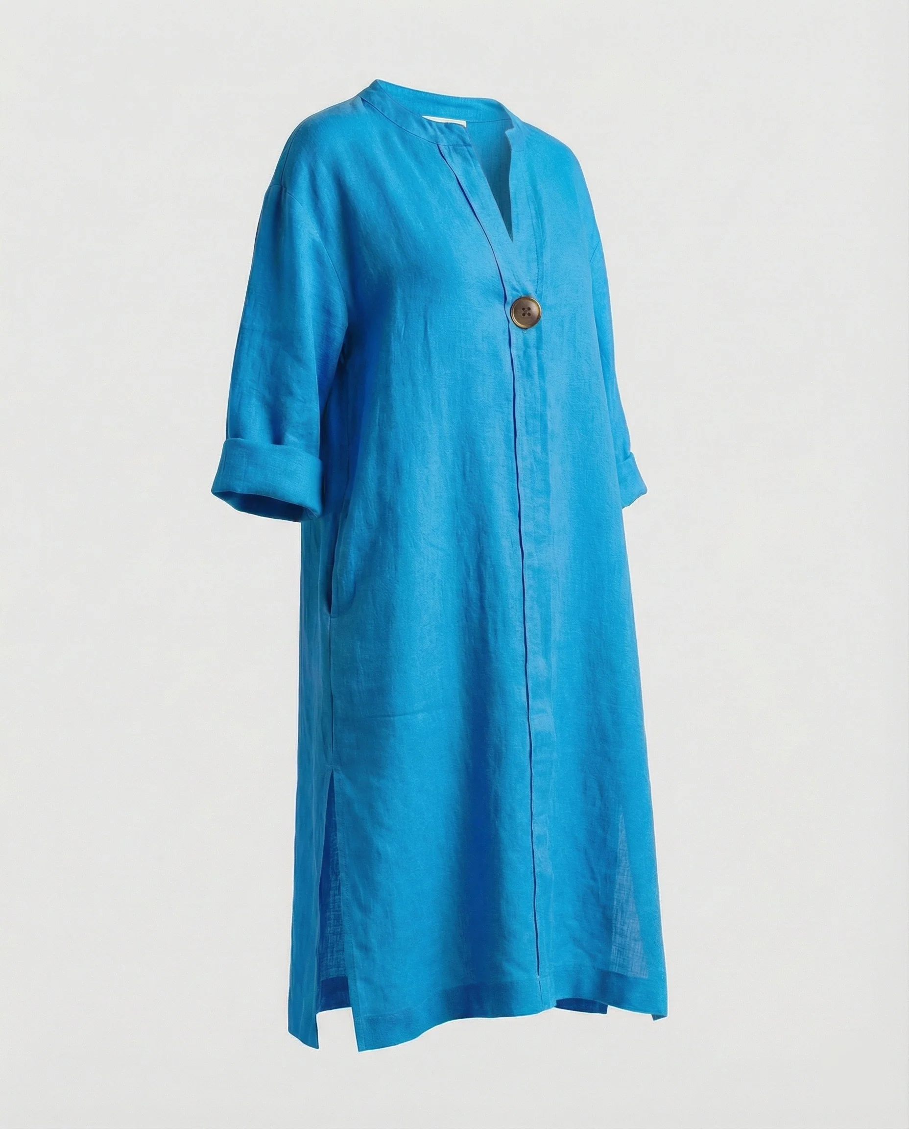 Leinen Freizeitkleid Damen Tunikakleid - Image 6