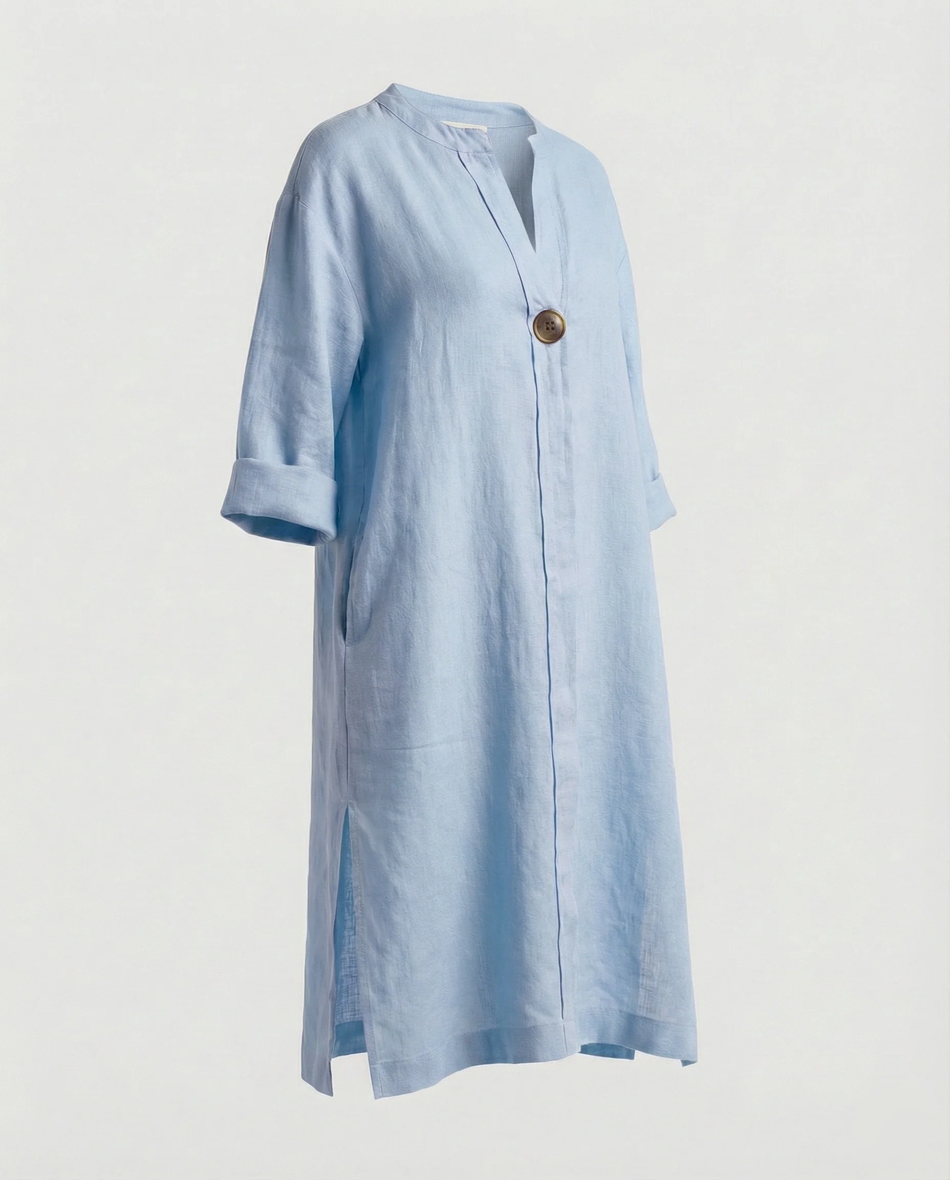 Leinen Freizeitkleid Damen Tunikakleid - Image 7