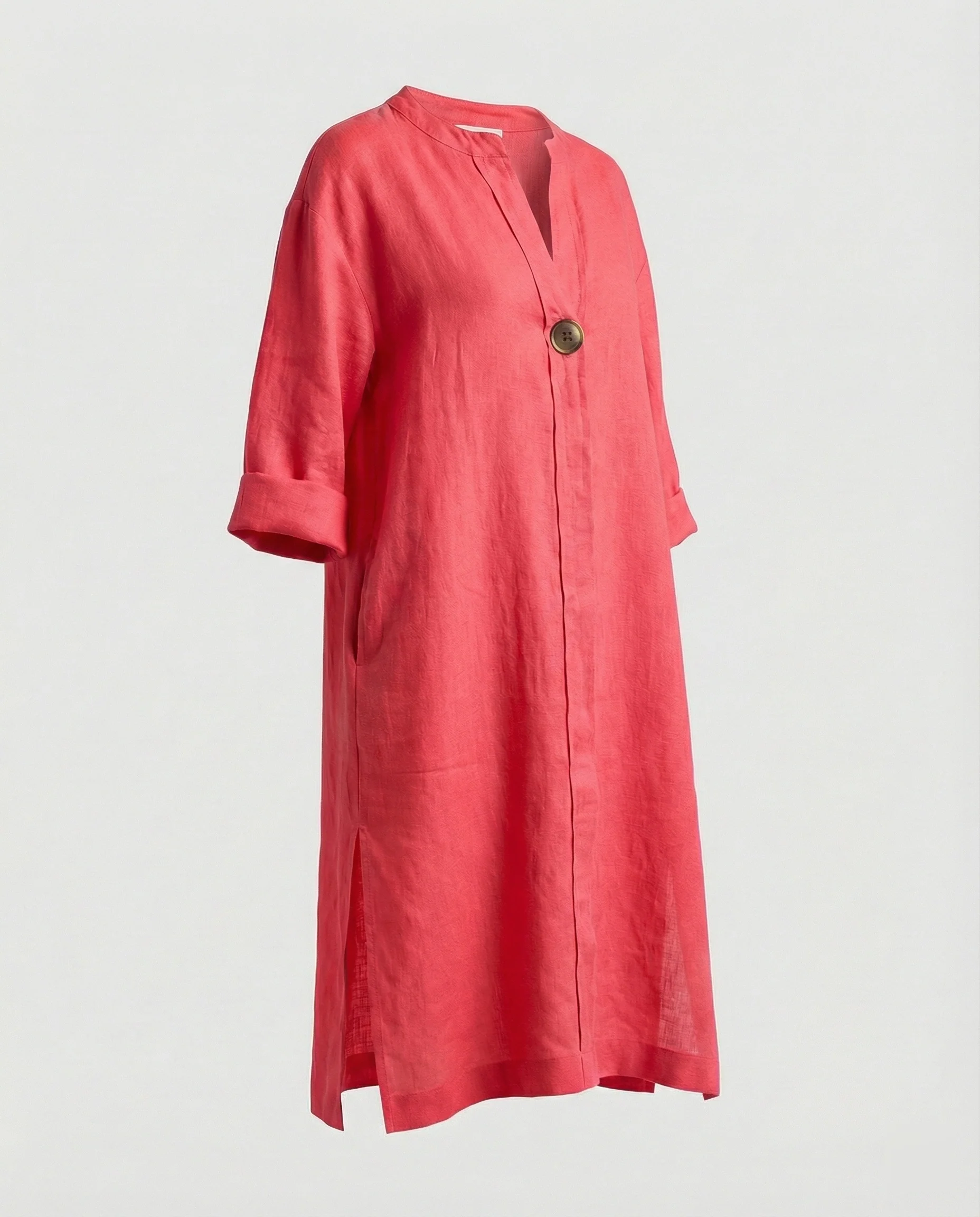 Leinen Freizeitkleid Damen Tunikakleid - Image 8