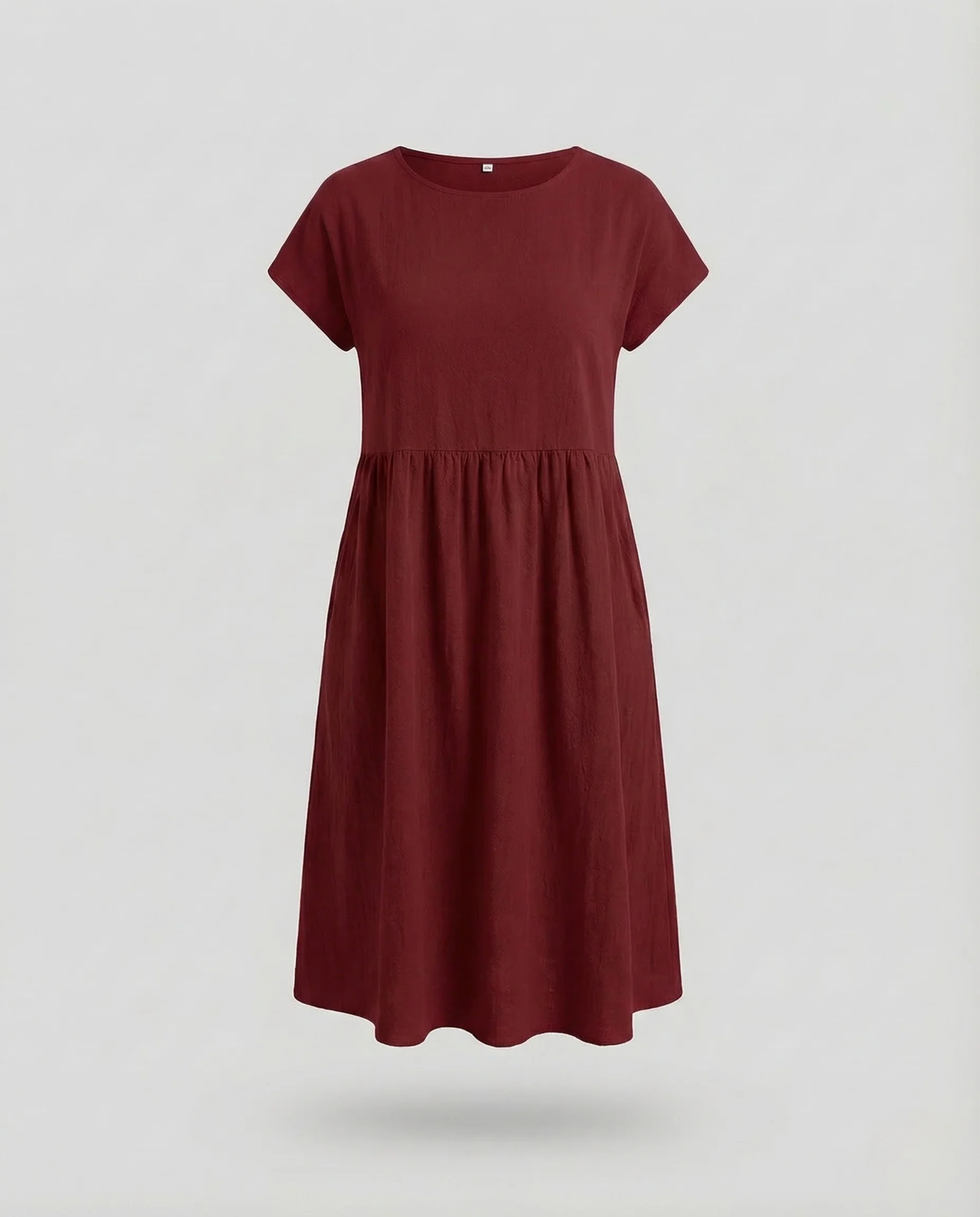Damen Midikleid Empire Taille Taschen - Image 11