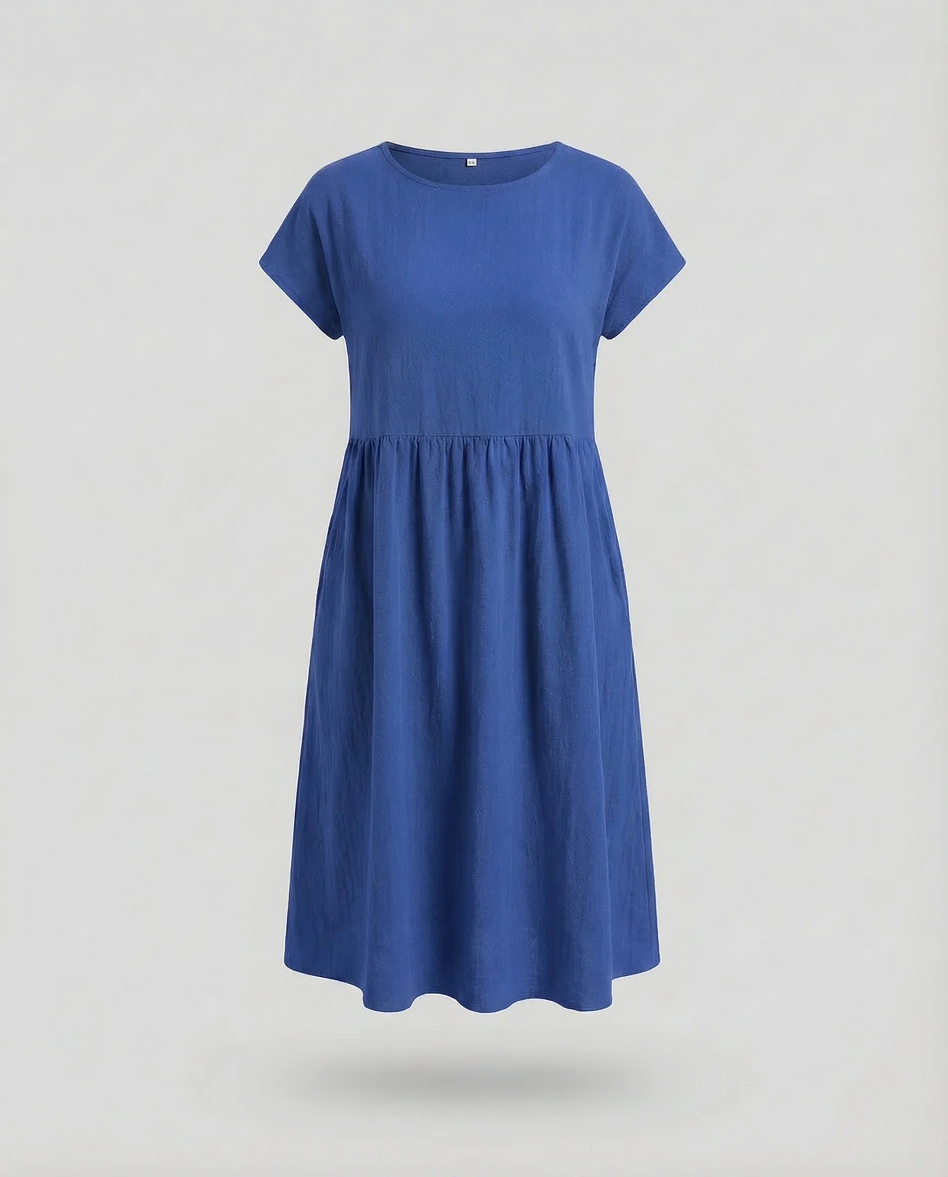 Damen Midikleid Empire Taille Taschen - Image 6