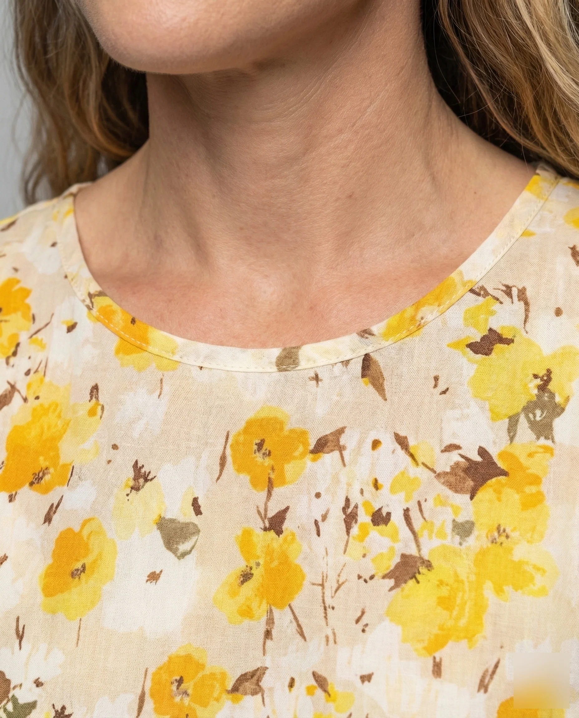 Damen Florales Midikleid mit Kordelzug Taille - Image 3