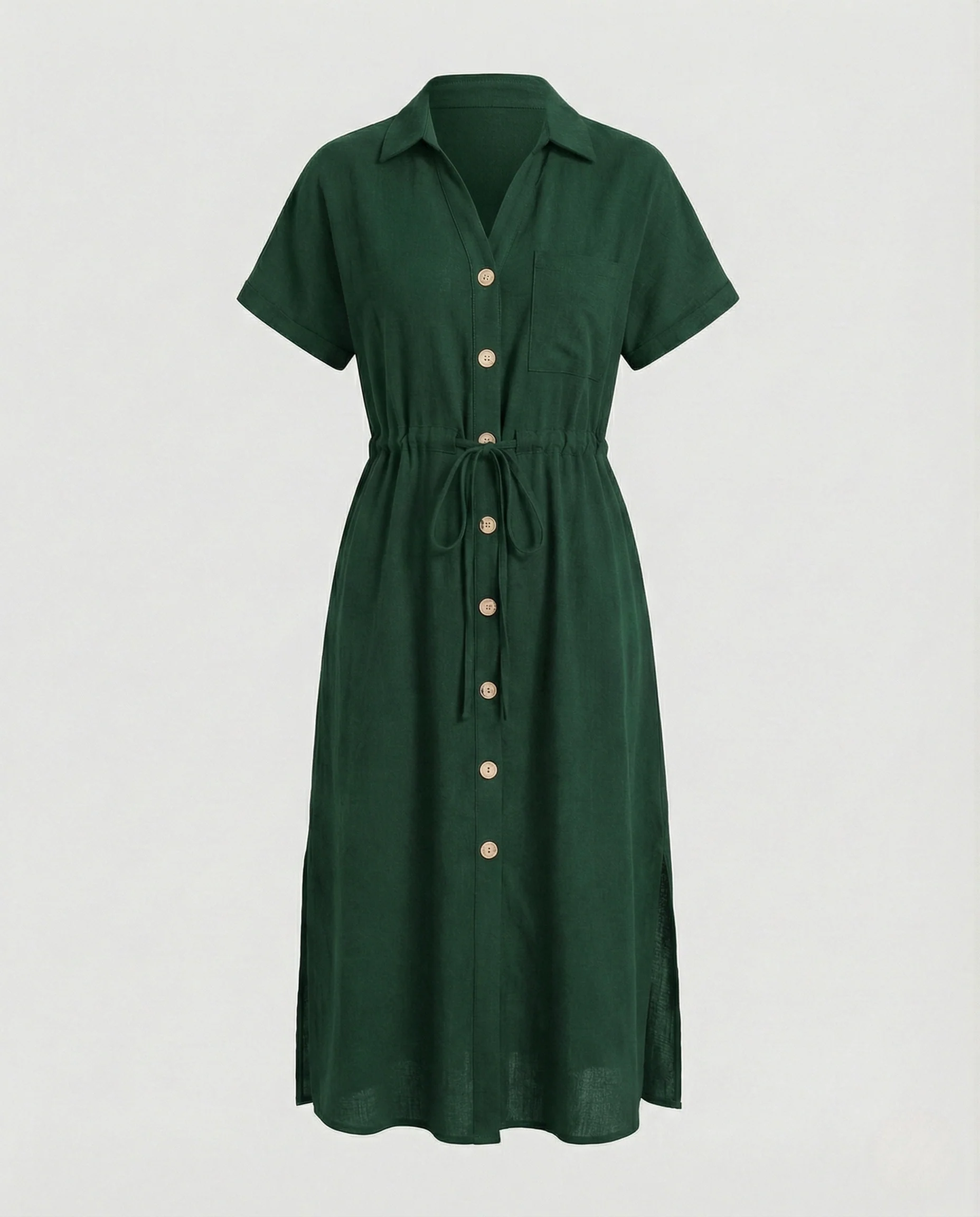 Damen Midikleid Sommer mit Knopfleiste - Image 6