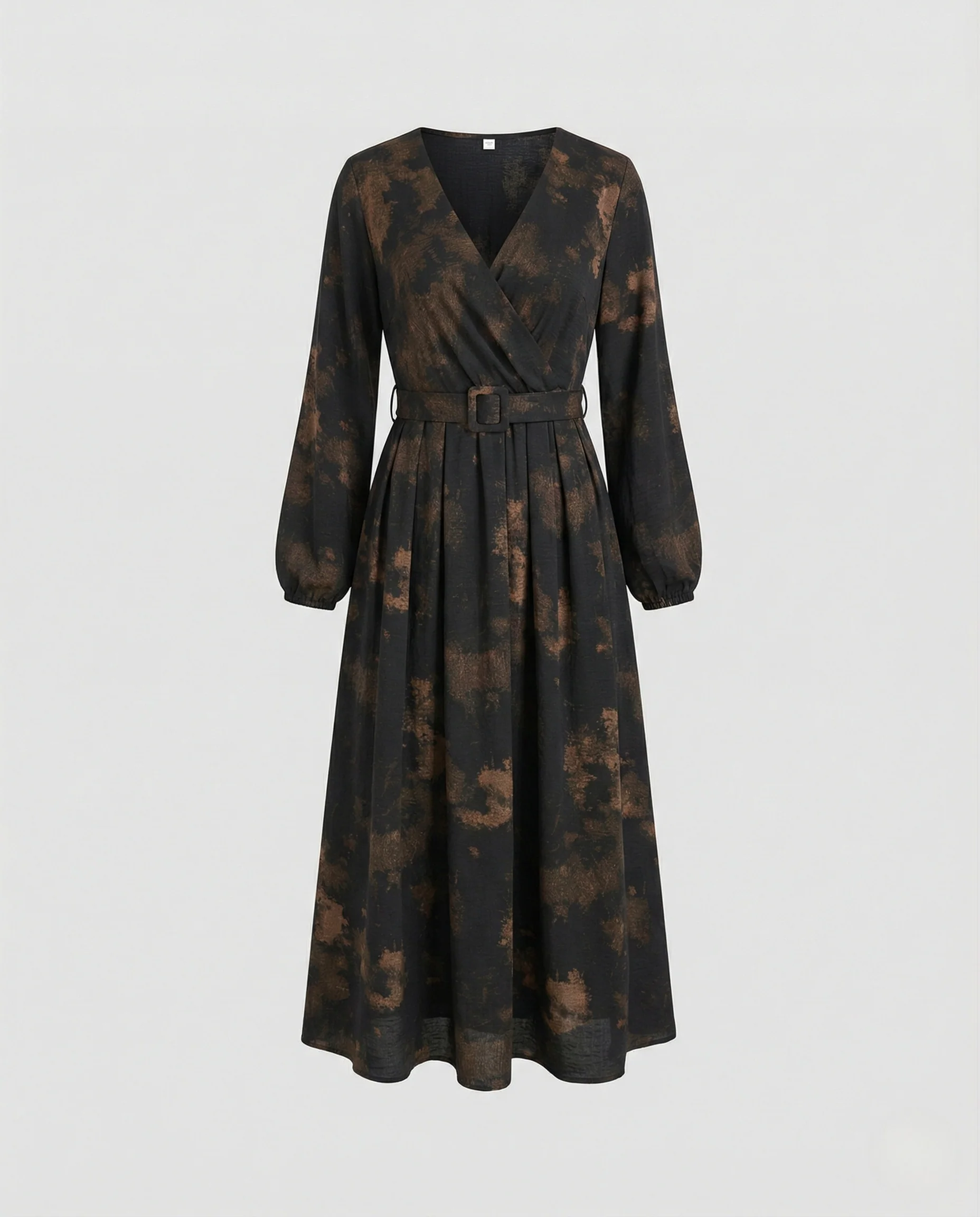 Freizeitkleid Damen Wickel Midikleid - Image 5