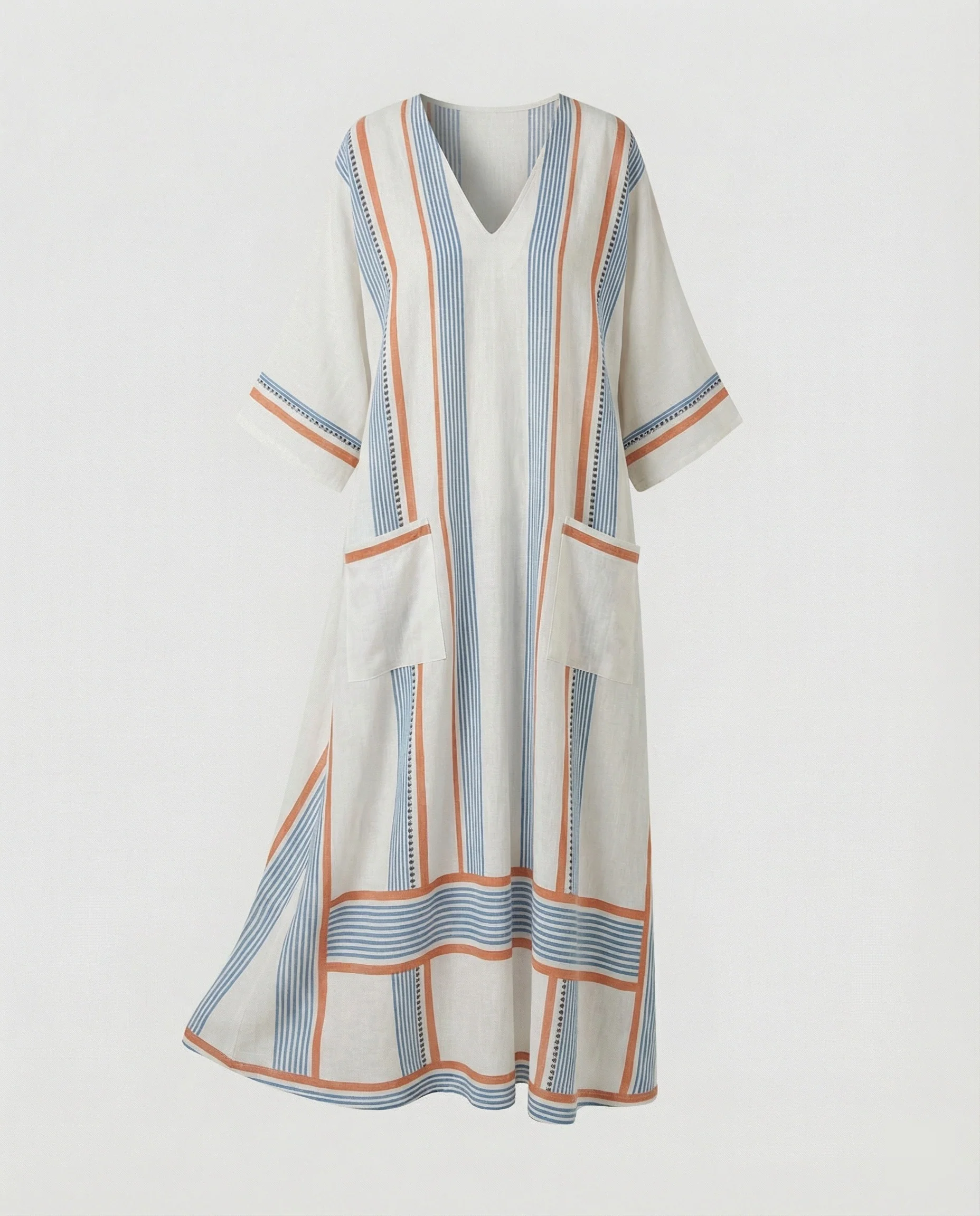 Leinen Kaftan Maxikleid Damen - Image 16