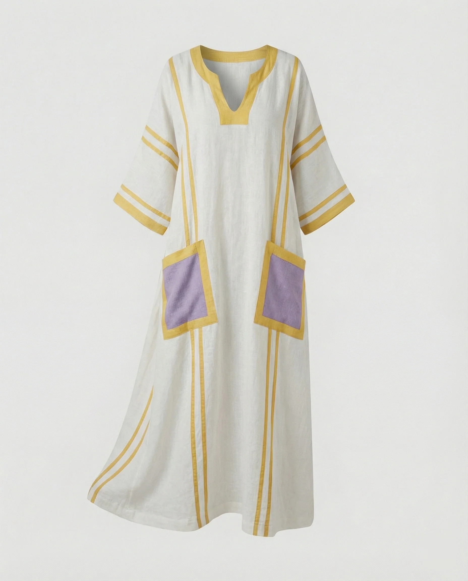 Leinen Kaftan Maxikleid Damen - Image 17